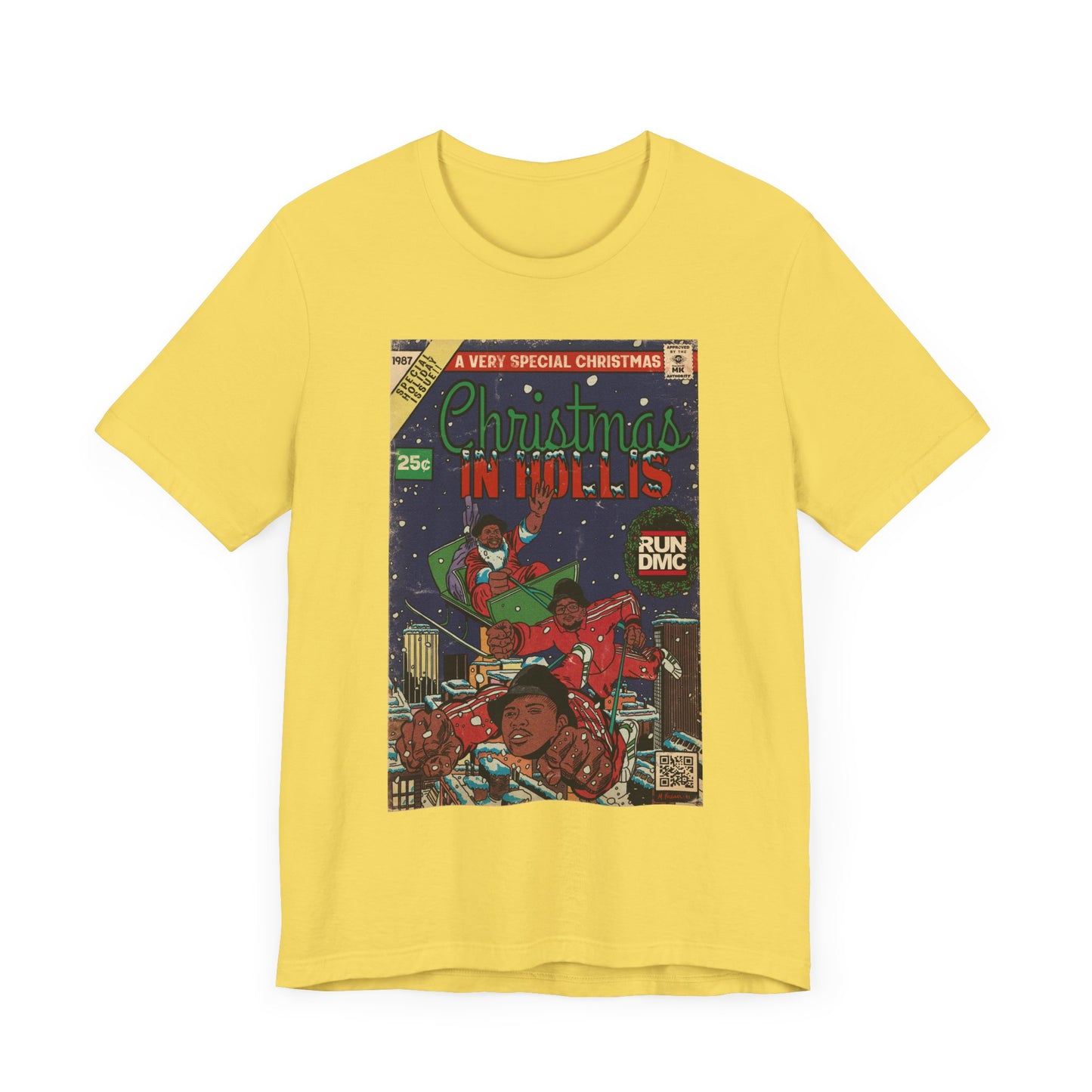 Christmas In Hollis - Hip Hop Comic Art - Unisex Jersey Short Sleeve Tee