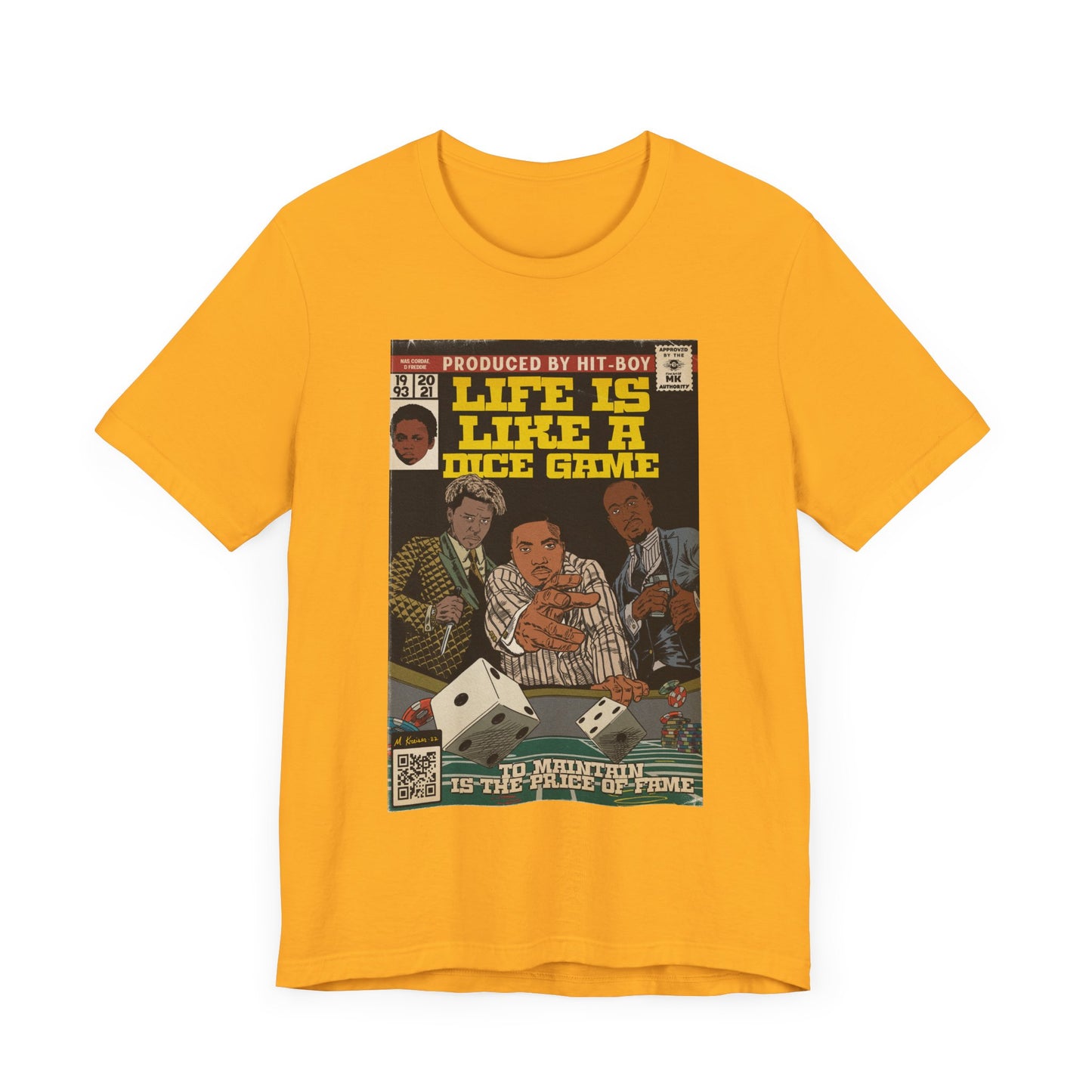Nas, Gibbs, Cordae - Life is like a Dice Game - Unisex Jersey Short Sleeve Tee