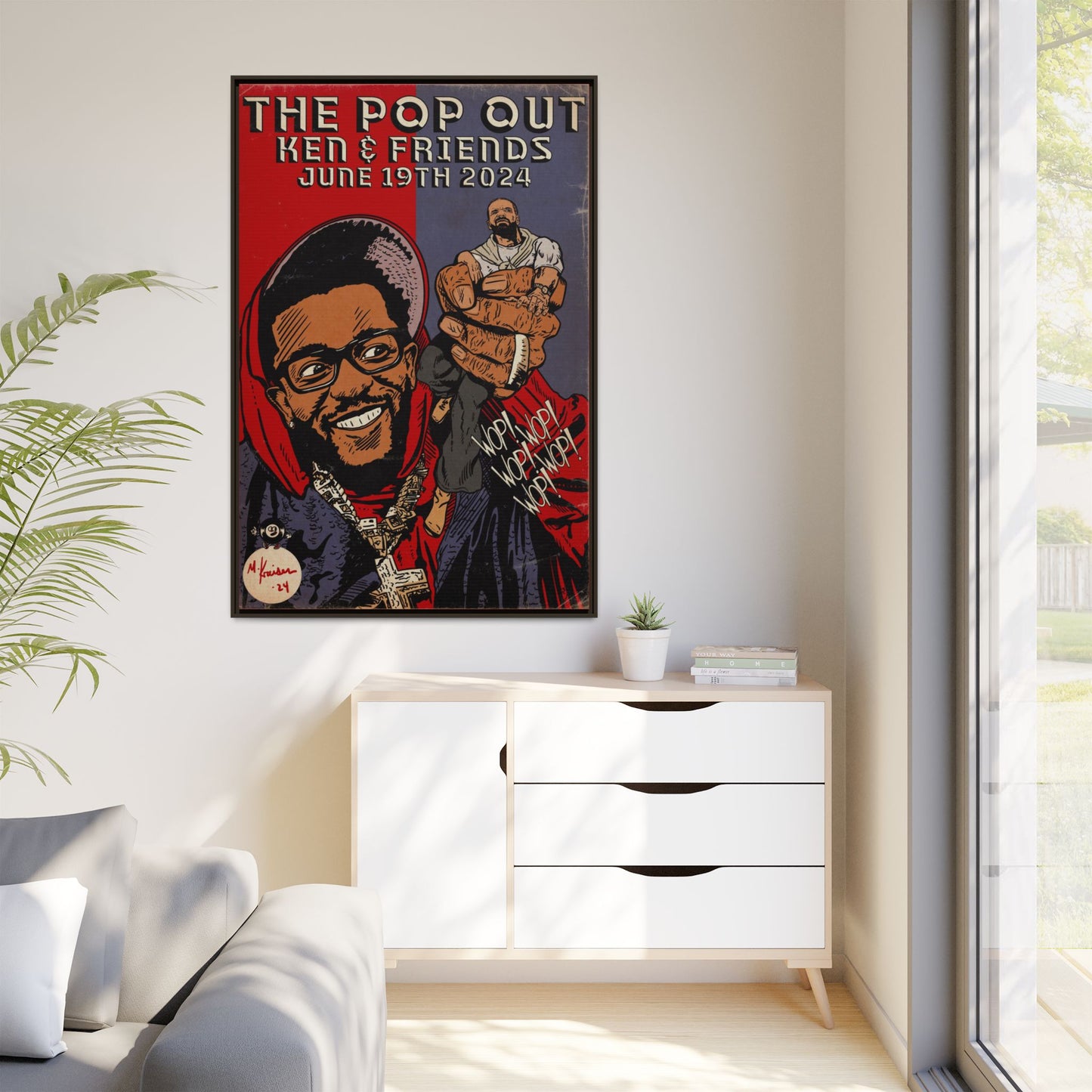 Kendrick Lamar - The Pop Out - Gallery Canvas Wraps, Vertical Frame