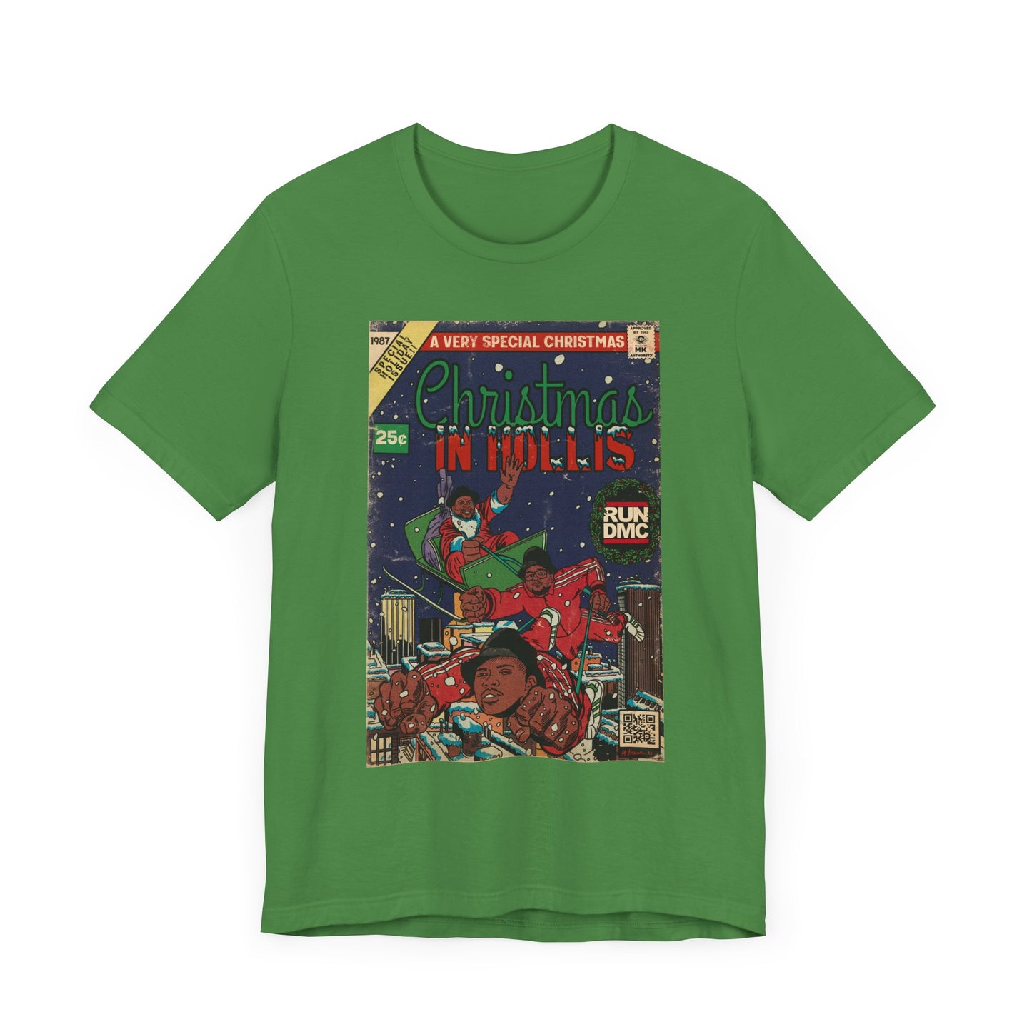 Christmas In Hollis - Hip Hop Comic Art - Unisex Jersey Short Sleeve Tee