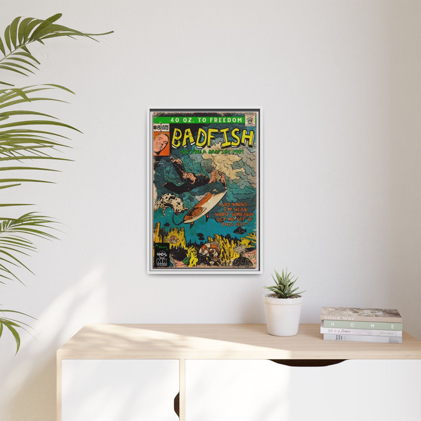 Badfish - Matte Canvas, Framed (Multi-color)