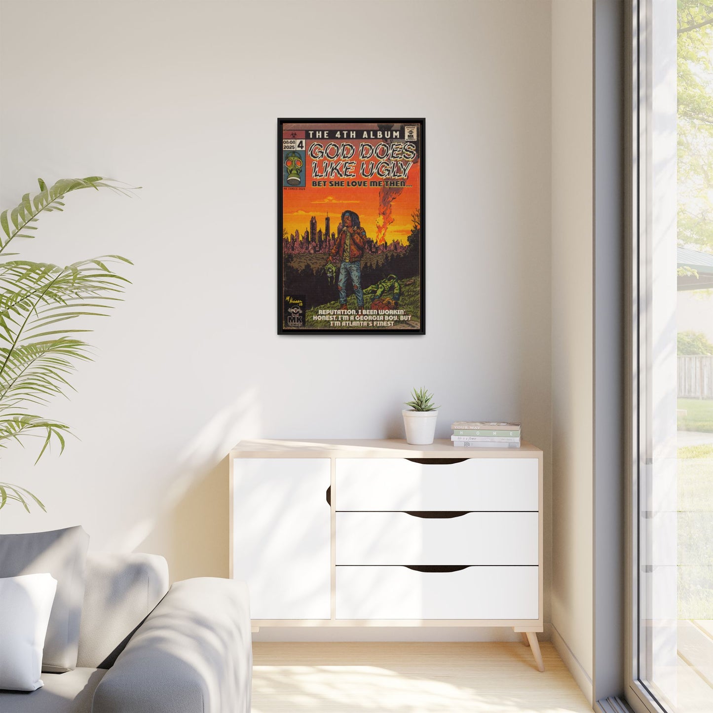 God Does Like Ugly - Matte Canvas, Framed (Multi-color)
