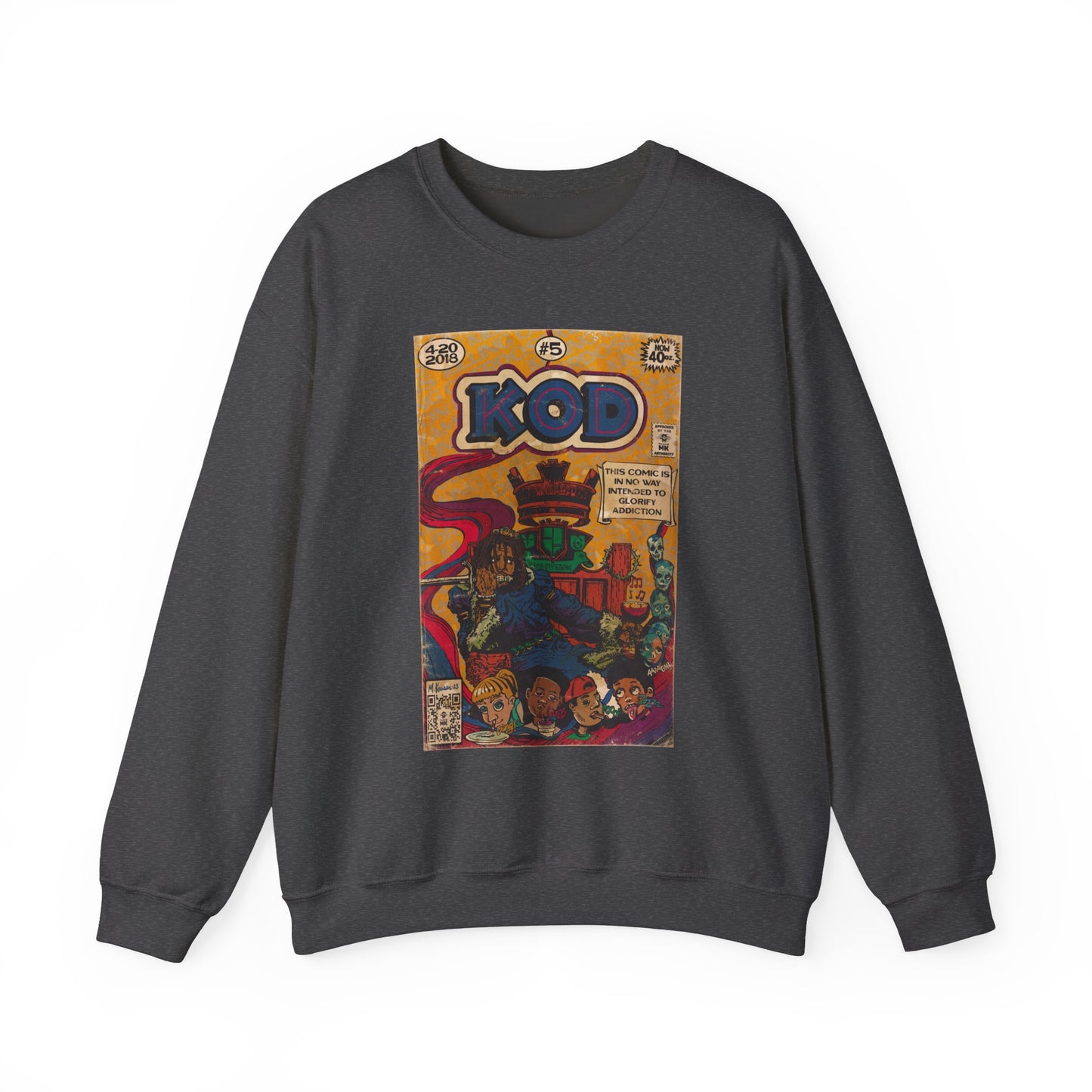 J.Cole - KOD - Unisex Heavy Blend™ Crewneck Sweatshirt