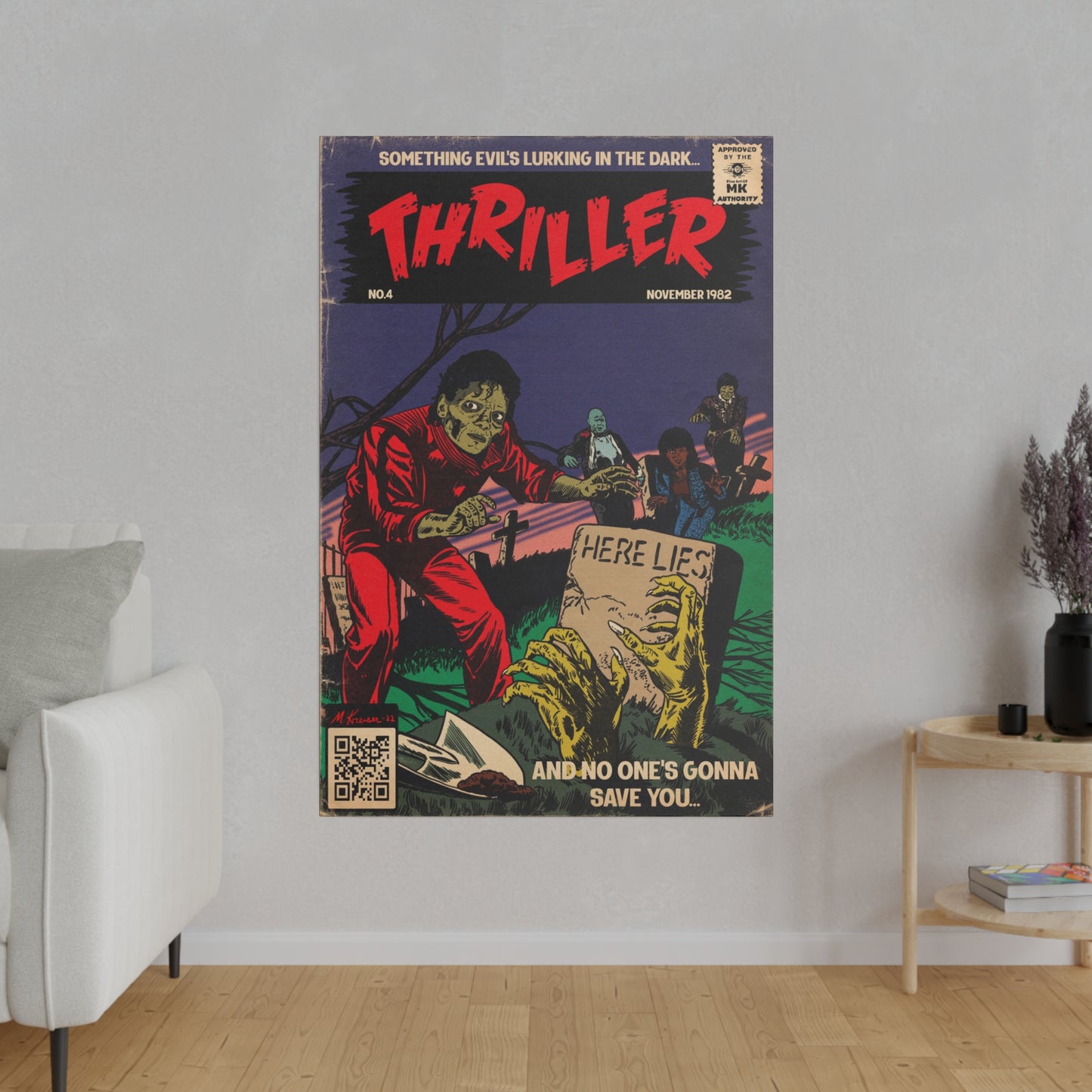 Michael Jackson - Thriller - Matte Canvas, Stretched, 0.75"