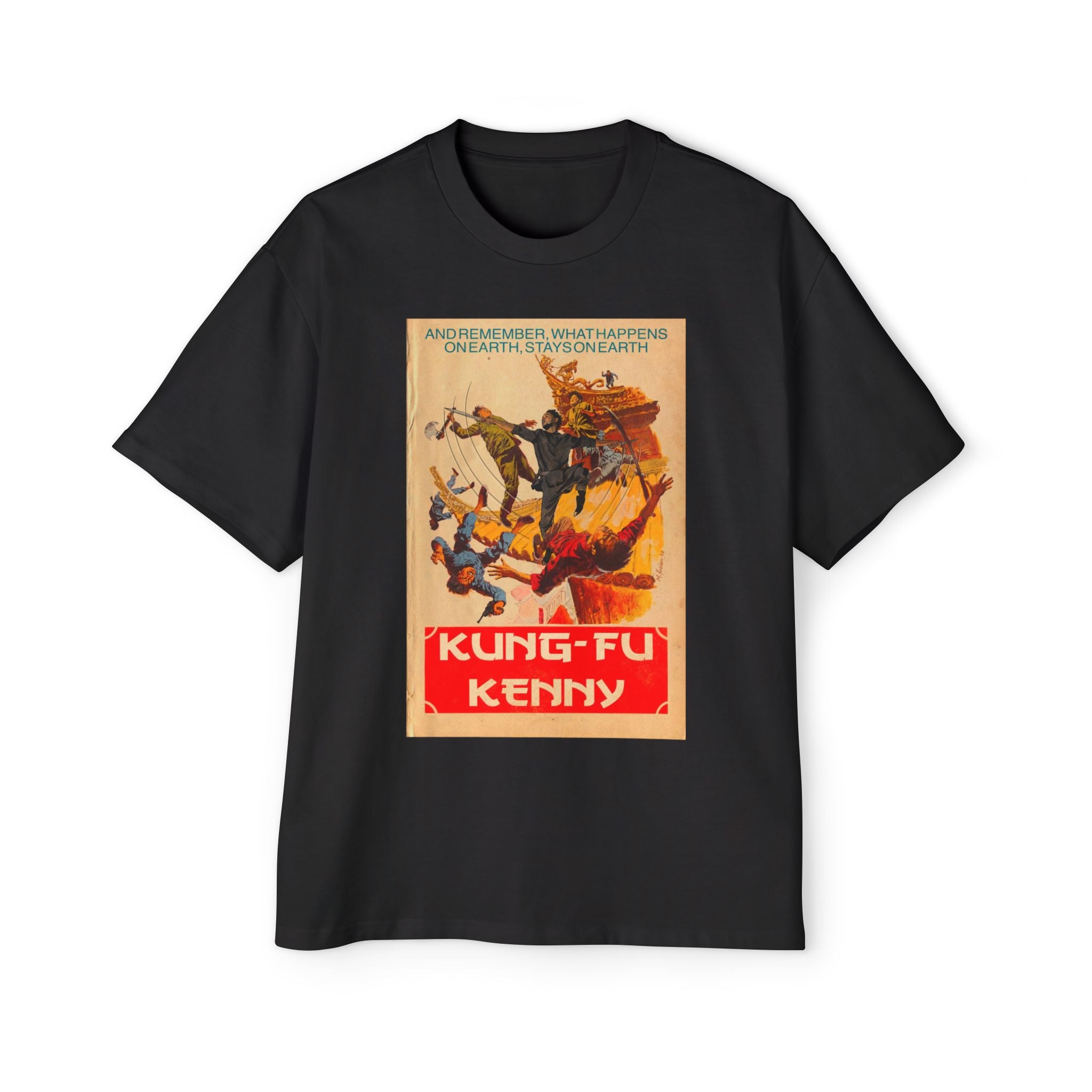 Kung-Fu Kenny - Men's Heavy Oversized Tee