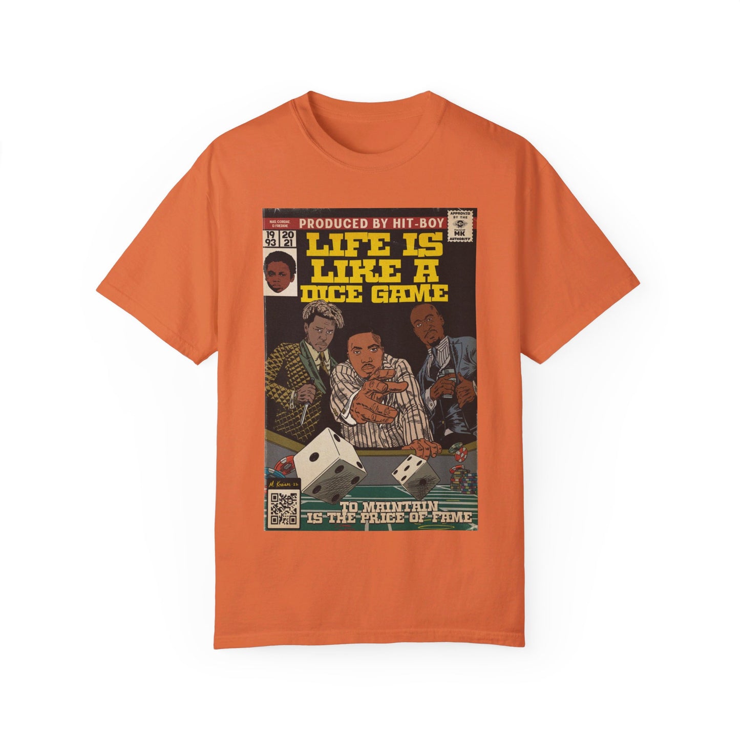 Nas, Freddie Gibbs, Cordae - Life is Like a Dice Game - Unisex Comfort Colors T-shirt