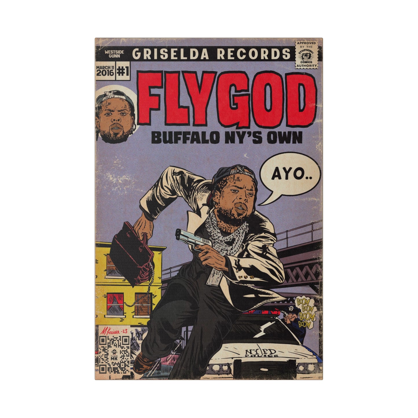 Westside Gunn - Flygod - Matte Canvas, Stretched, 0.75"
