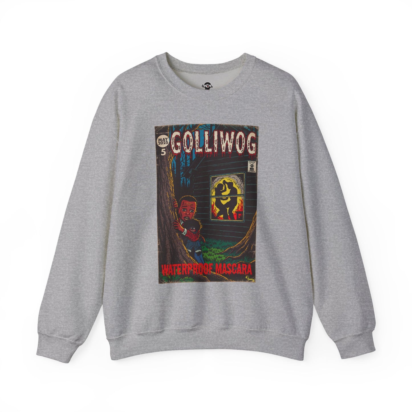 Waterproof Mascara - Golliwog - Unisex Heavy Blend™ Crewneck Sweatshirt