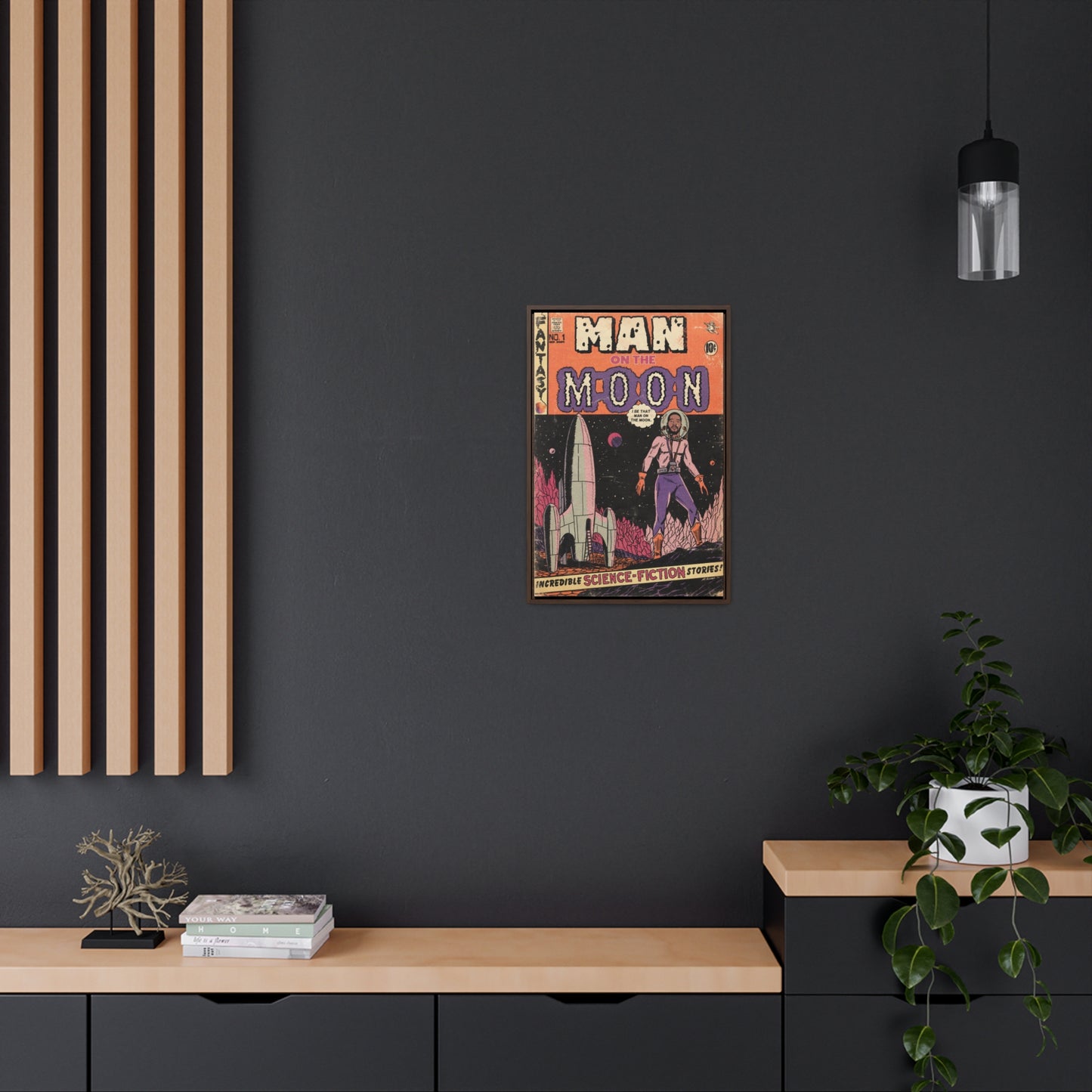 Kid Cudi - Man on the Moon - Gallery Canvas Wraps, Vertical Frame