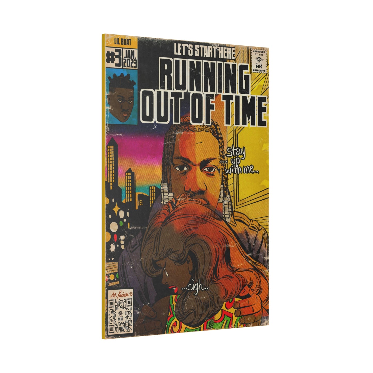Lil Yachty - Running Out Of Time - Matte Canvas, Stretched, 0.75"
