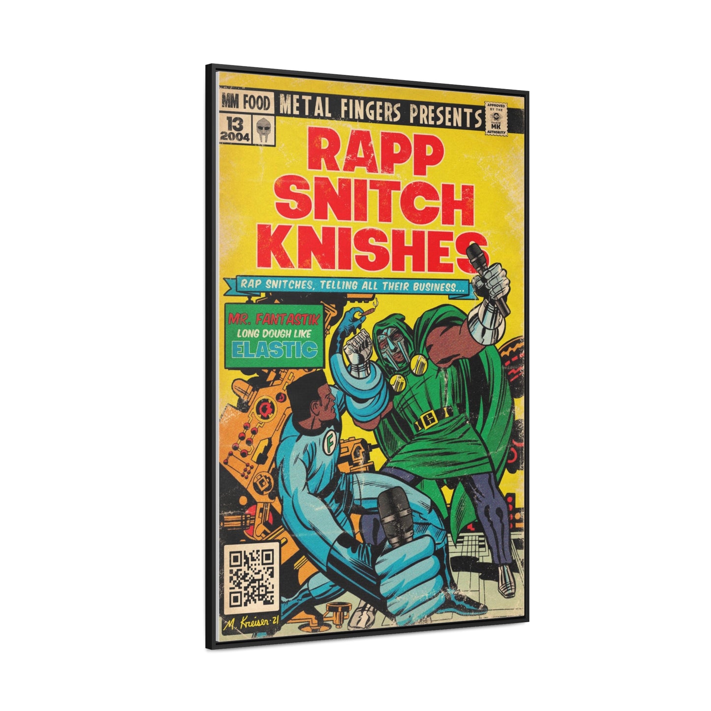 MF DOOM - Rapp Snitch Knishes - Gallery Canvas Wraps, Vertical Frame