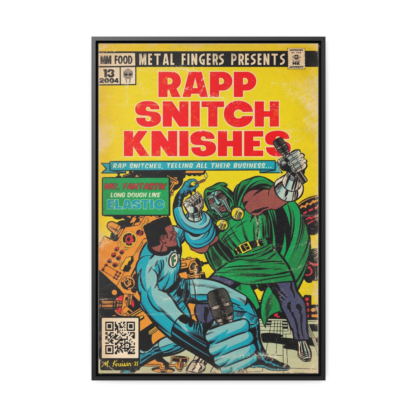 MF DOOM - Rapp Snitch Knishes - Gallery Canvas Wraps, Vertical Frame