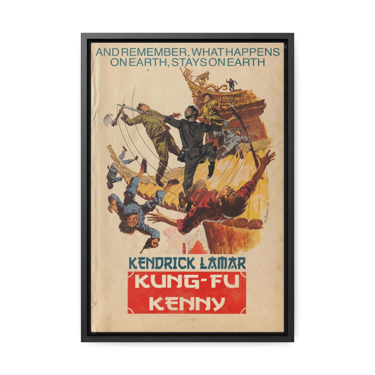 Kendrick Lamar - Kung Fu Kenny - Gallery Canvas Wraps, Vertical Frame