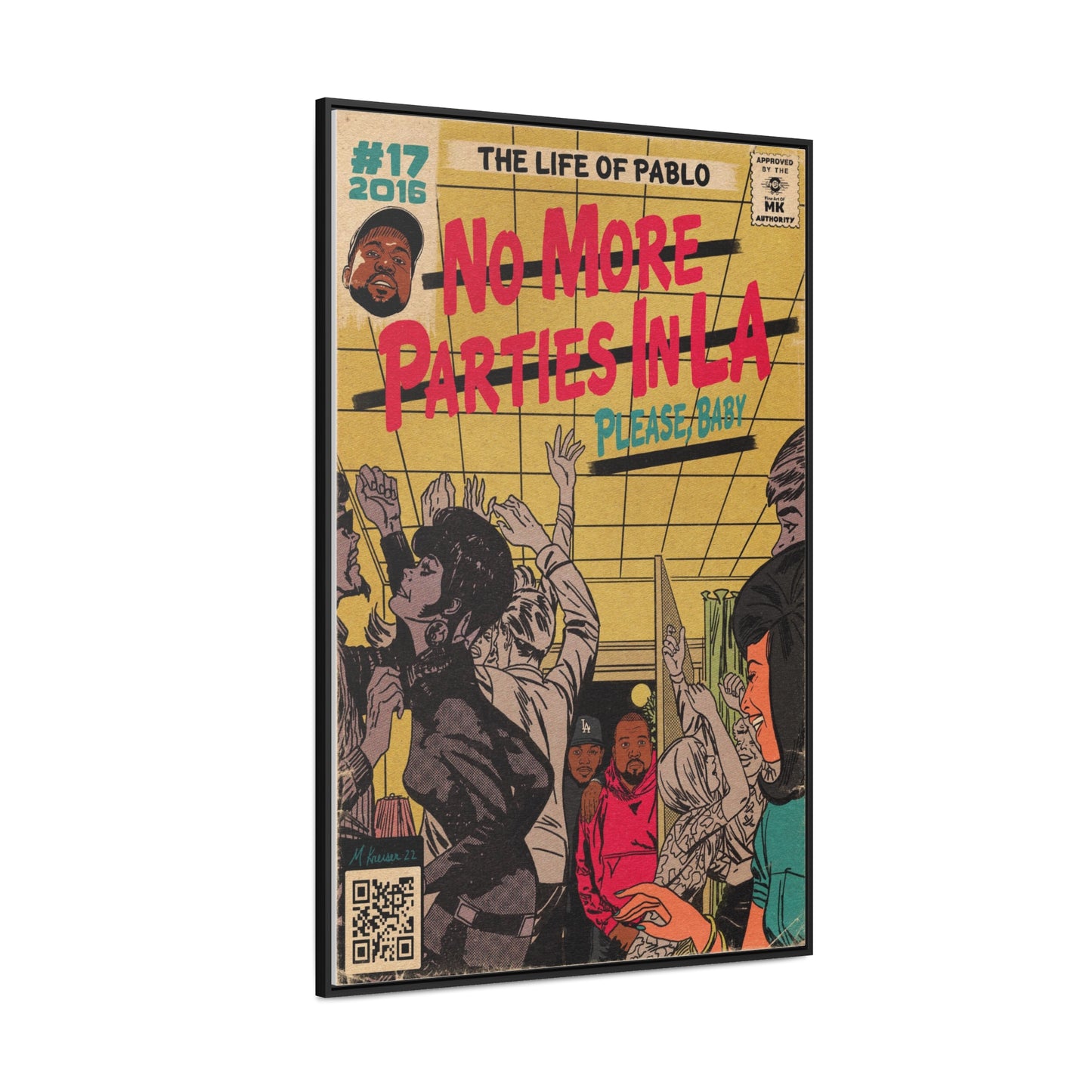 Kanye West & Kendrick Lamar - No More Parties in LA - Gallery Canvas Wraps, Vertical Frame