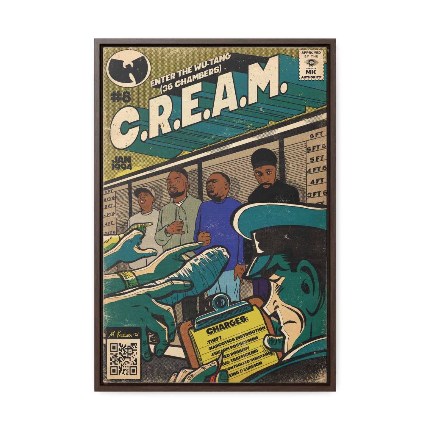 C.R.E.A.M - Gallery Canvas Wraps, Vertical Frame