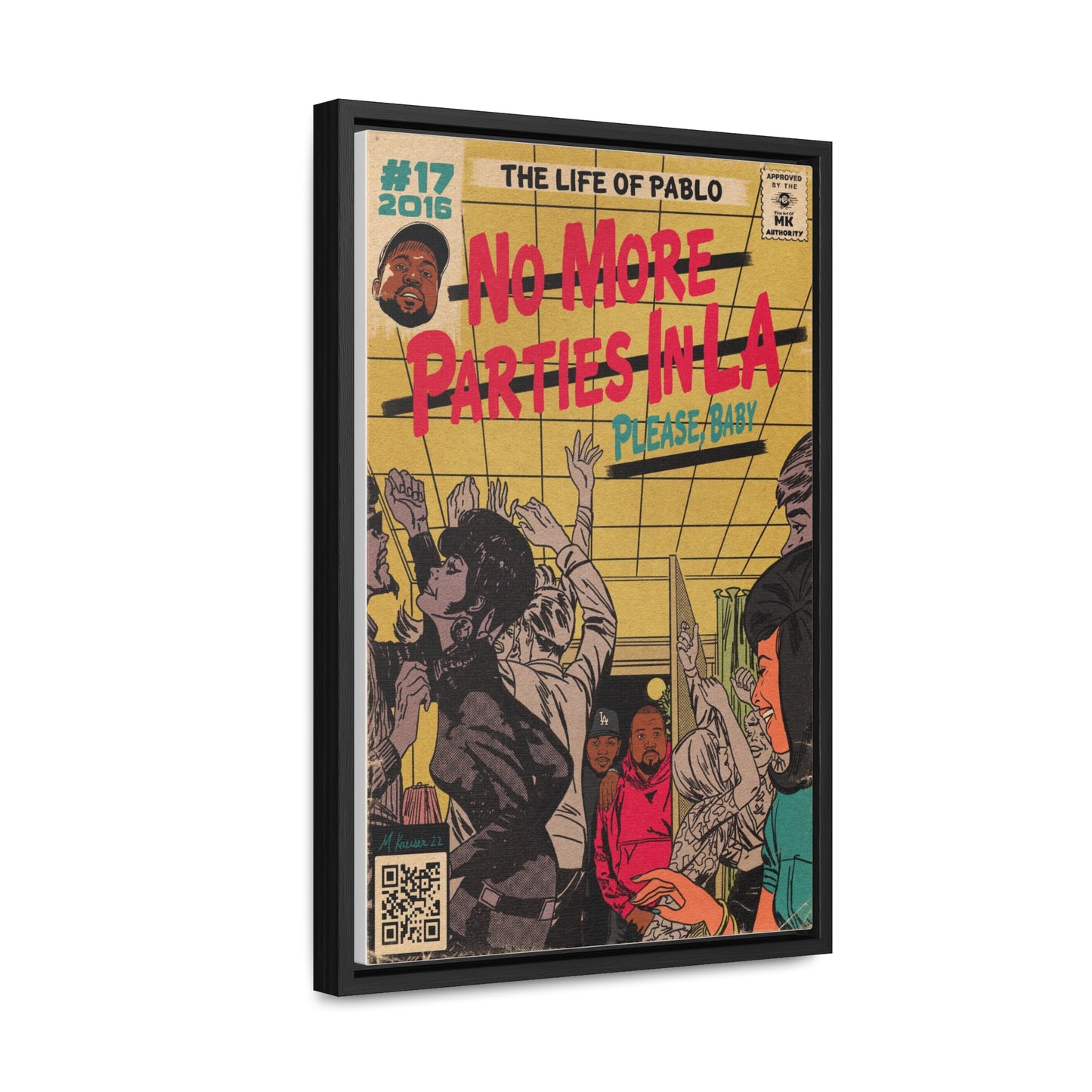 Kanye West & Kendrick Lamar - No More Parties in LA - Gallery Canvas Wraps, Vertical Frame