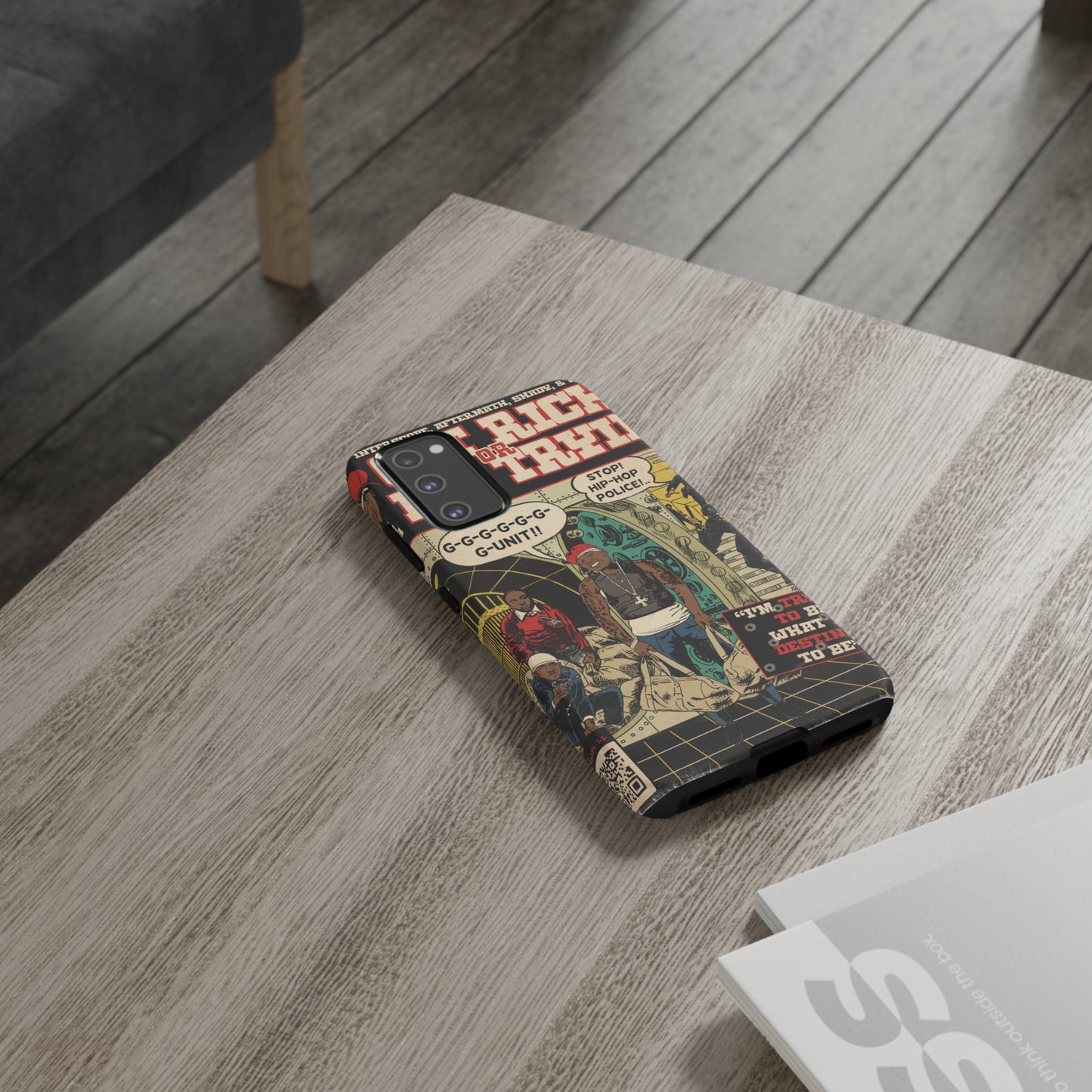 Get Rich Or Die Tryin - Comic Art Tough Phone Cases