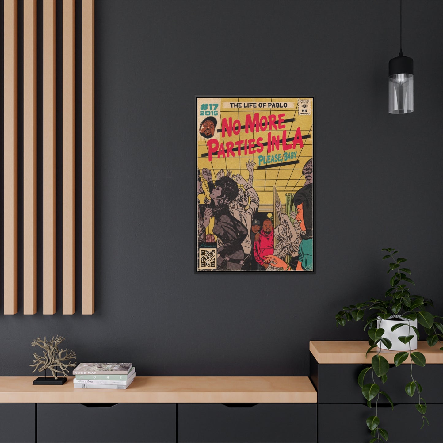 Kanye West & Kendrick Lamar - No More Parties in LA - Gallery Canvas Wraps, Vertical Frame