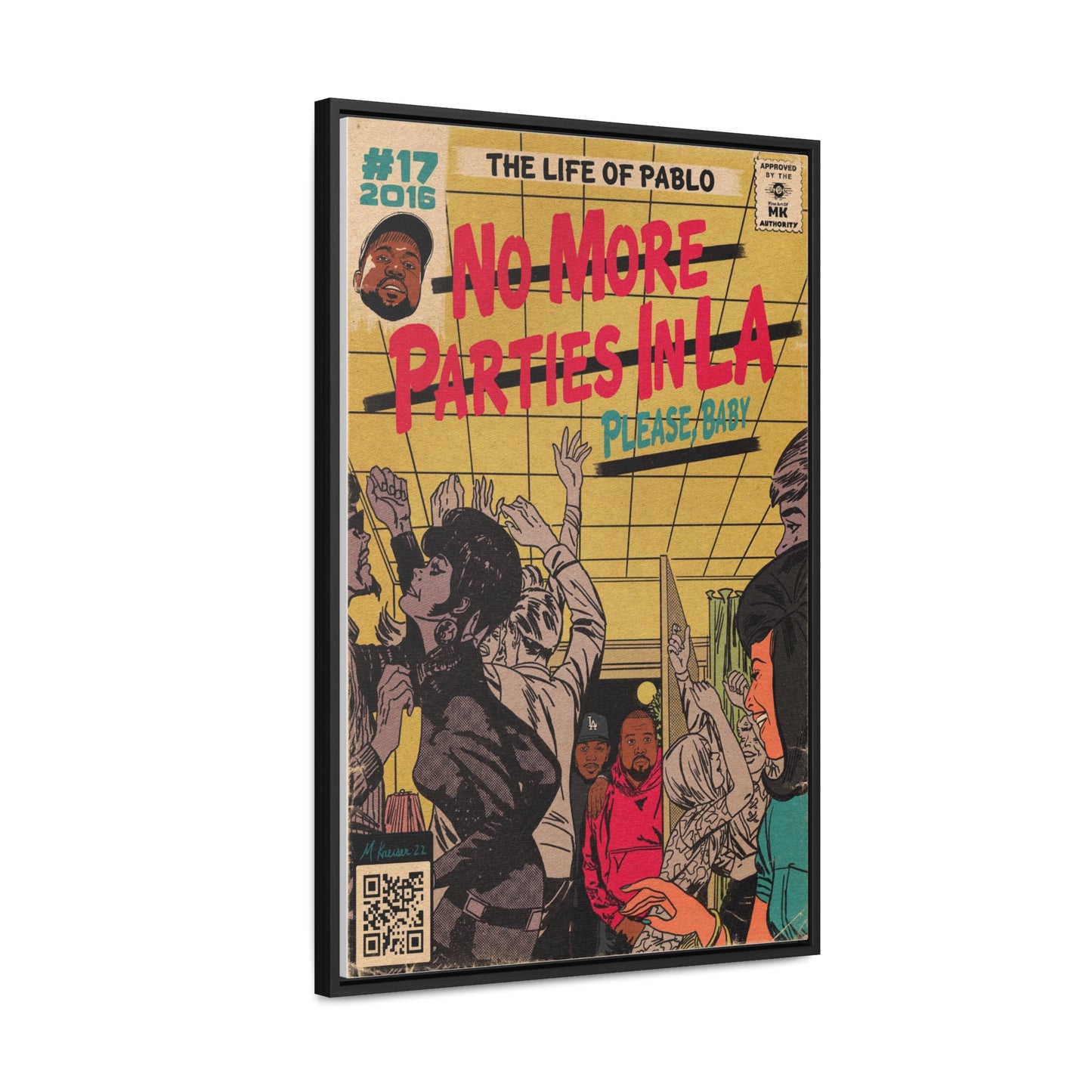 Kanye West & Kendrick Lamar - No More Parties in LA - Gallery Canvas Wraps, Vertical Frame