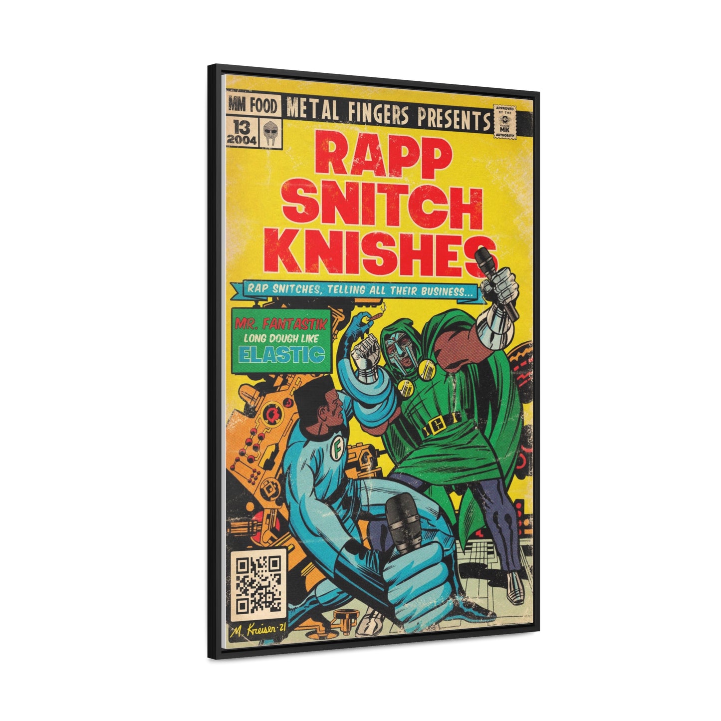 MF DOOM - Rapp Snitch Knishes - Gallery Canvas Wraps, Vertical Frame