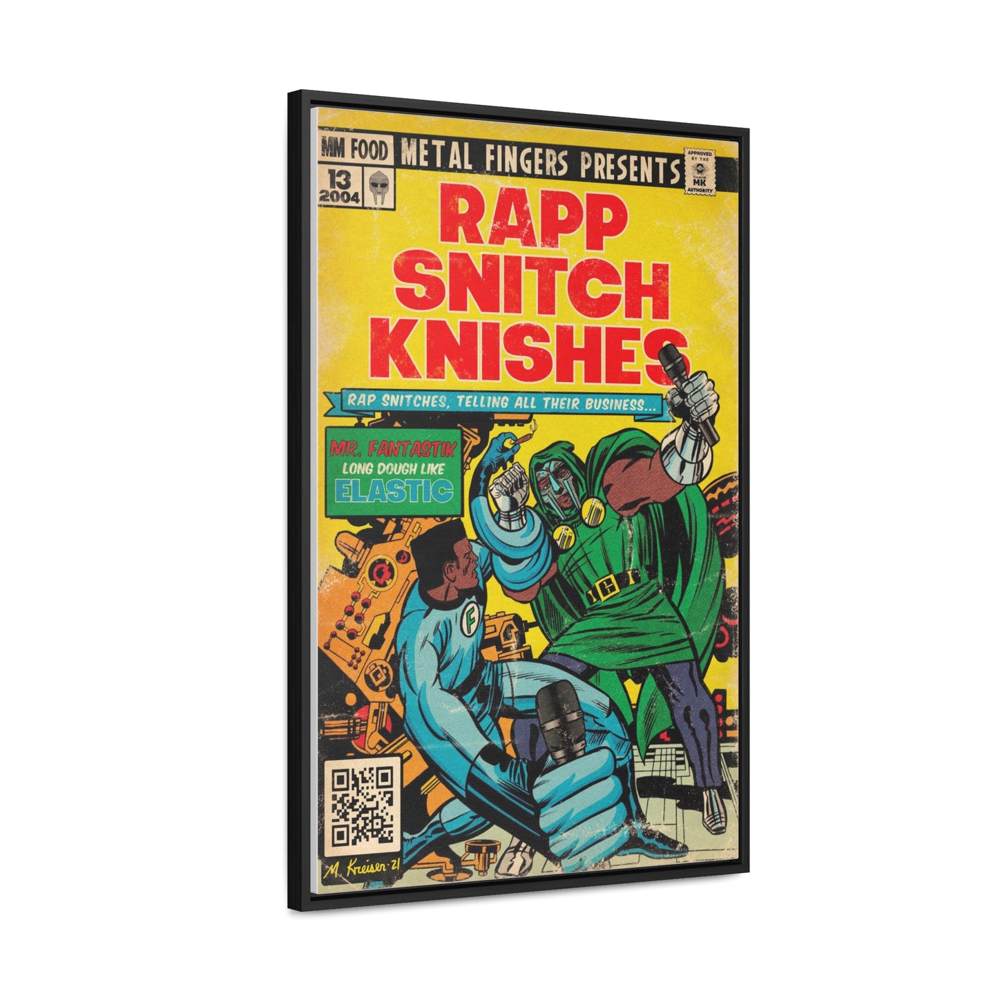MF DOOM - Rapp Snitch Knishes - Gallery Canvas Wraps, Vertical Frame