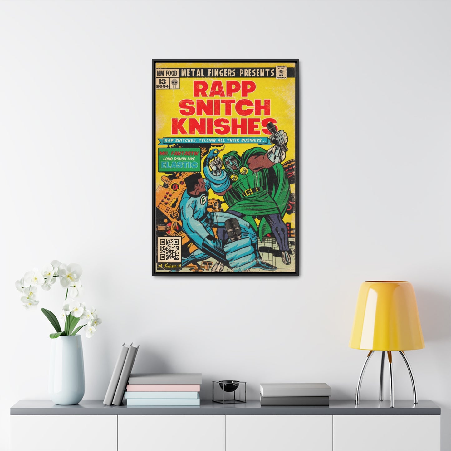 MF DOOM - Rapp Snitch Knishes - Gallery Canvas Wraps, Vertical Frame