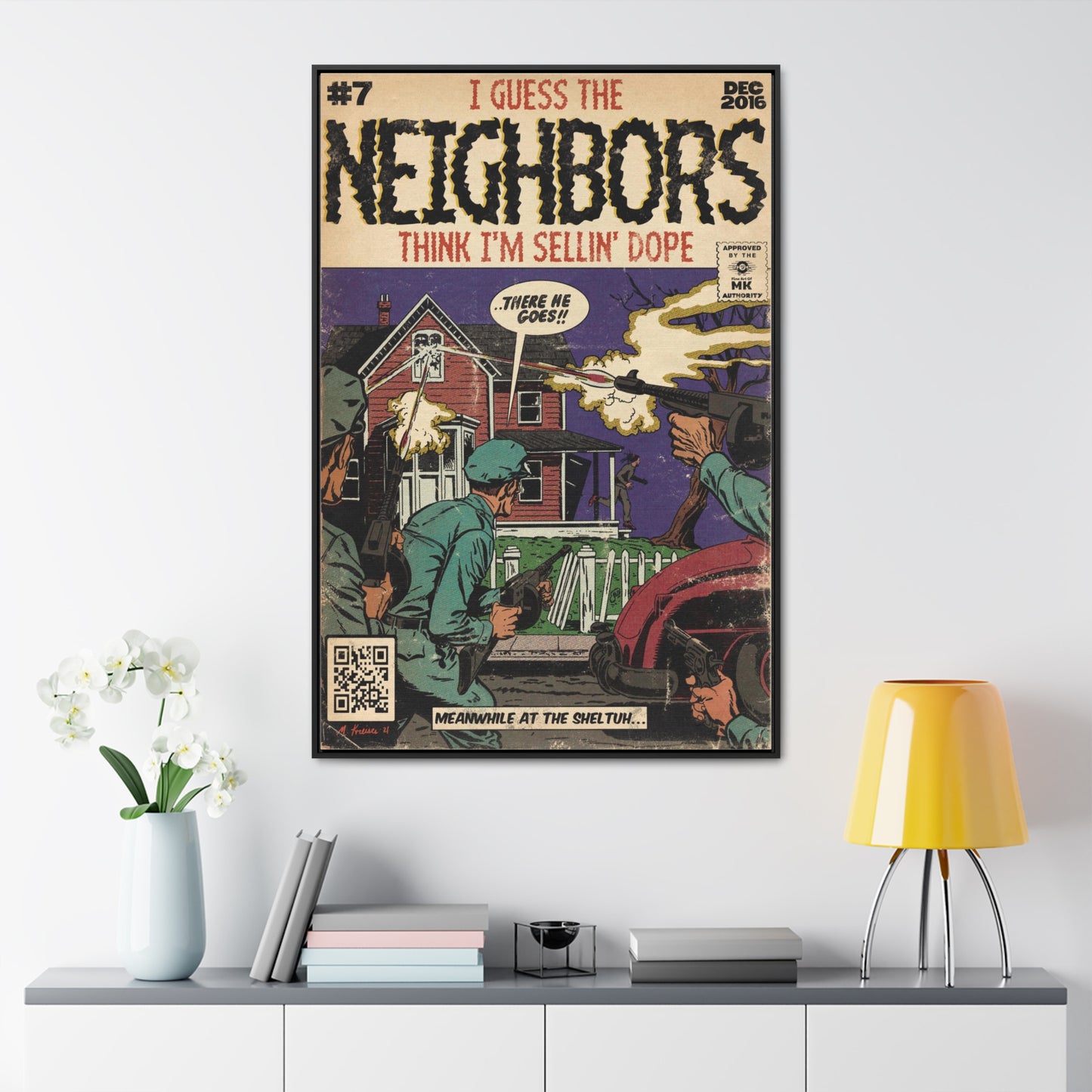J.Cole - Neighbors - Gallery Canvas Wraps, Vertical Frame