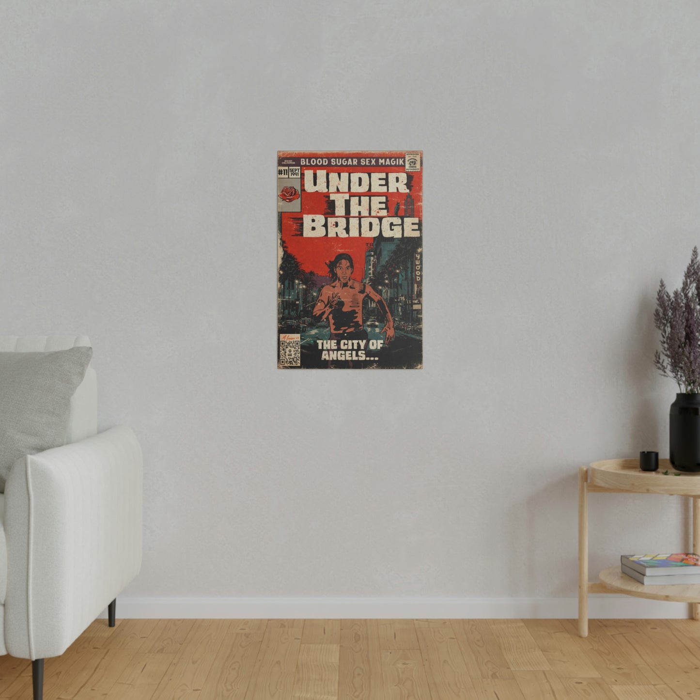 Red Hot Chili Peppers- Under The Bridge - Matte Canvas, Stretched, 0.75"
