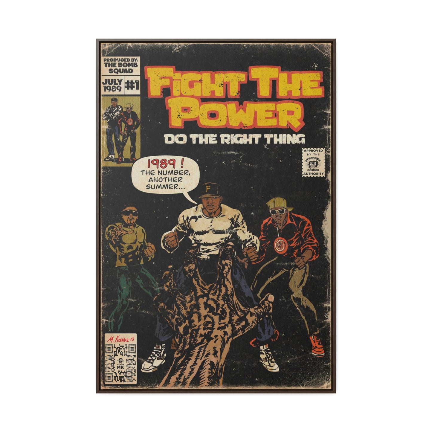 Public Enemy - Fight The Power - Gallery Canvas Wraps, Vertical Frame