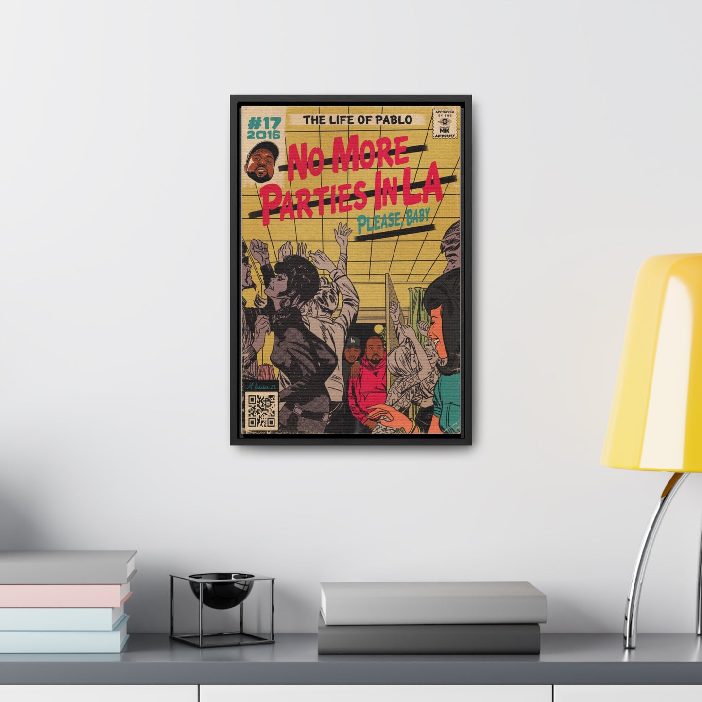 Kanye West & Kendrick Lamar - No More Parties in LA - Gallery Canvas Wraps, Vertical Frame