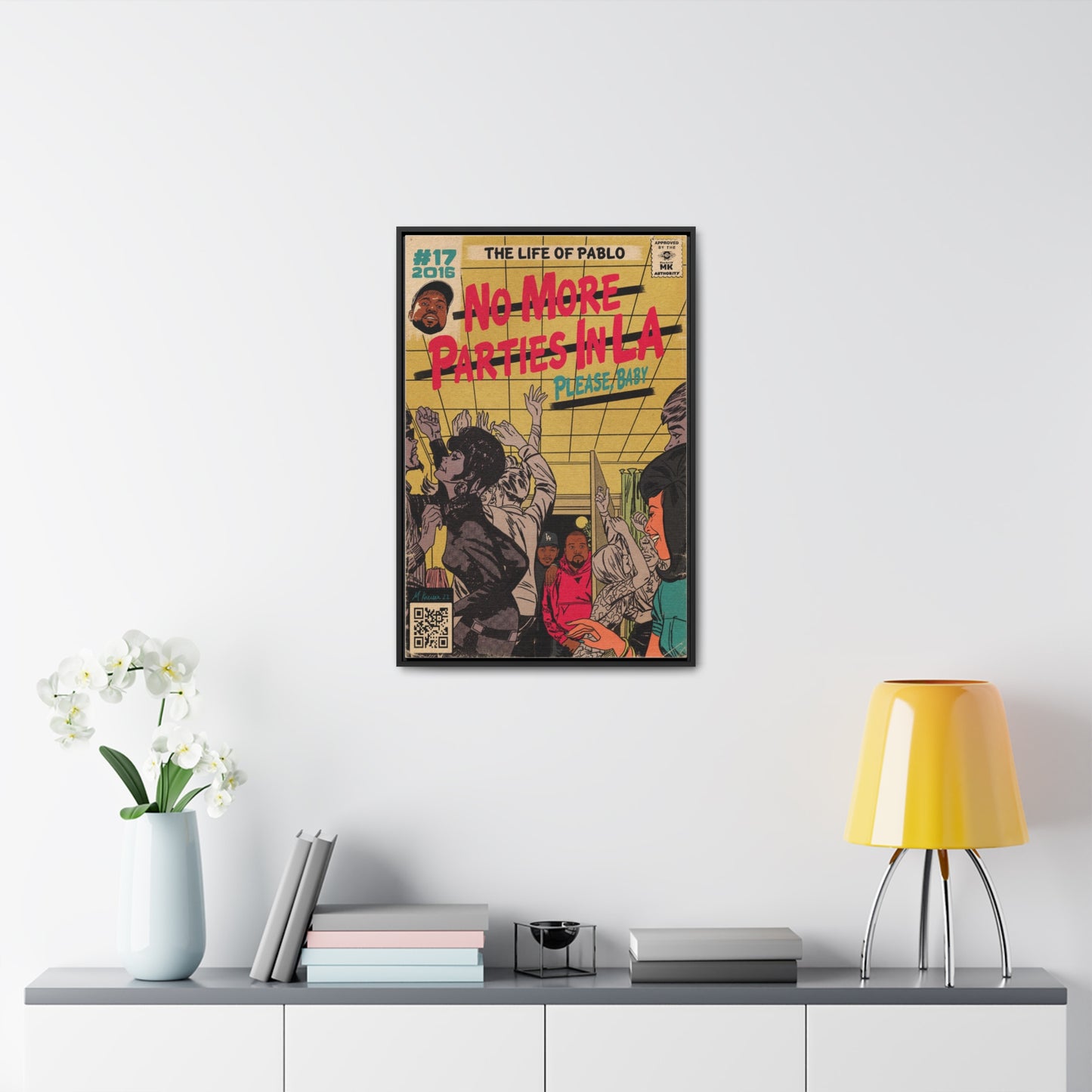 Kanye West & Kendrick Lamar - No More Parties in LA - Gallery Canvas Wraps, Vertical Frame