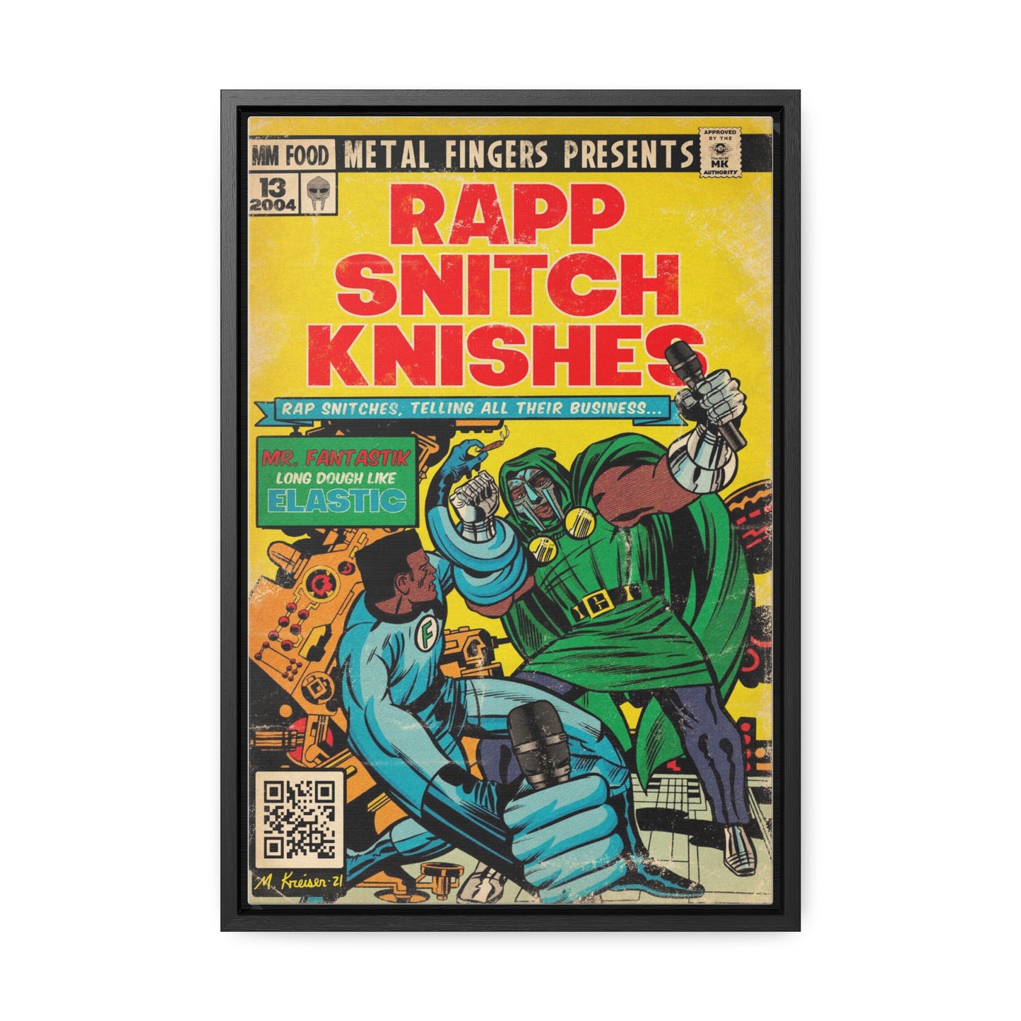 MF DOOM - Rapp Snitch Knishes - Gallery Canvas Wraps, Vertical Frame