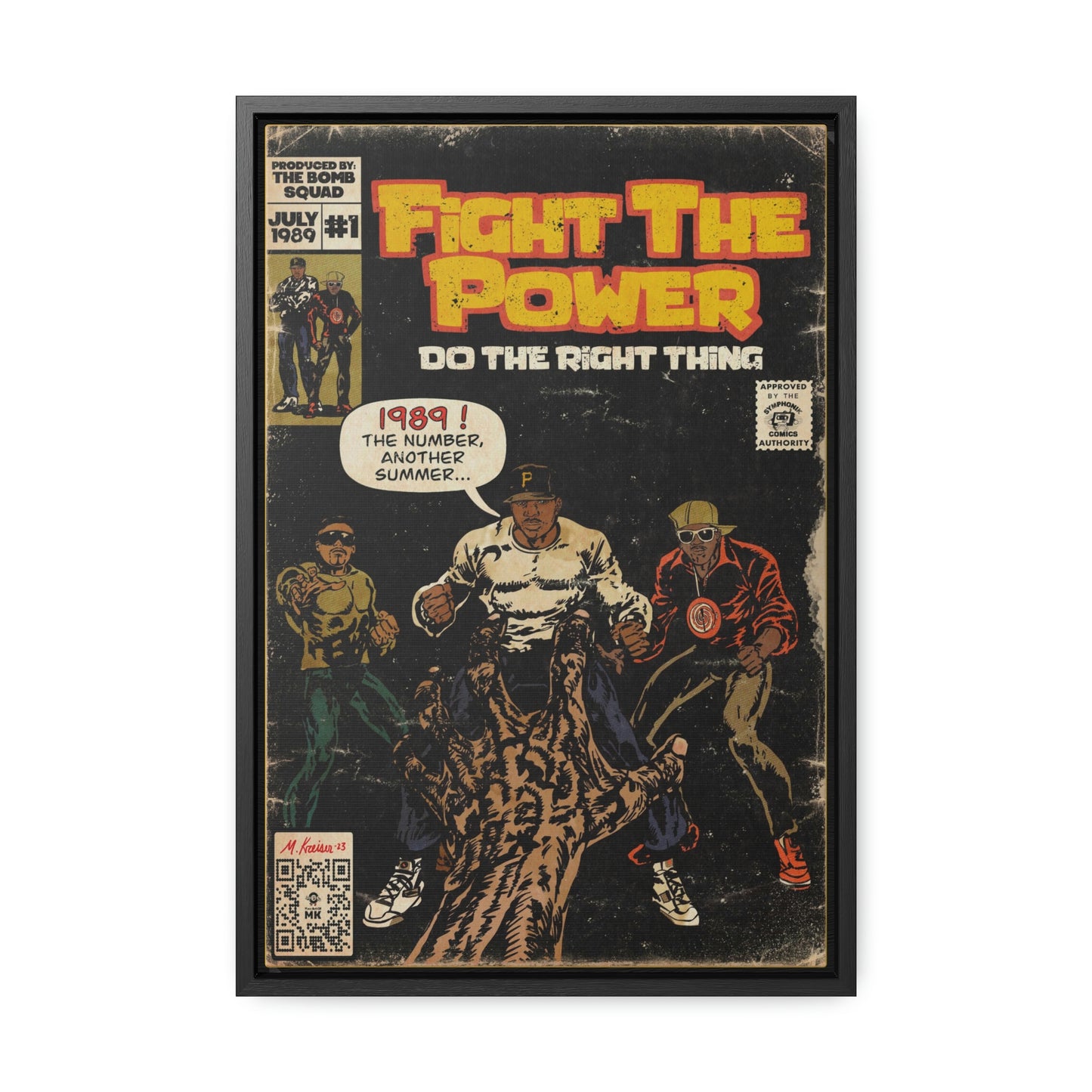 Public Enemy - Fight The Power - Gallery Canvas Wraps, Vertical Frame
