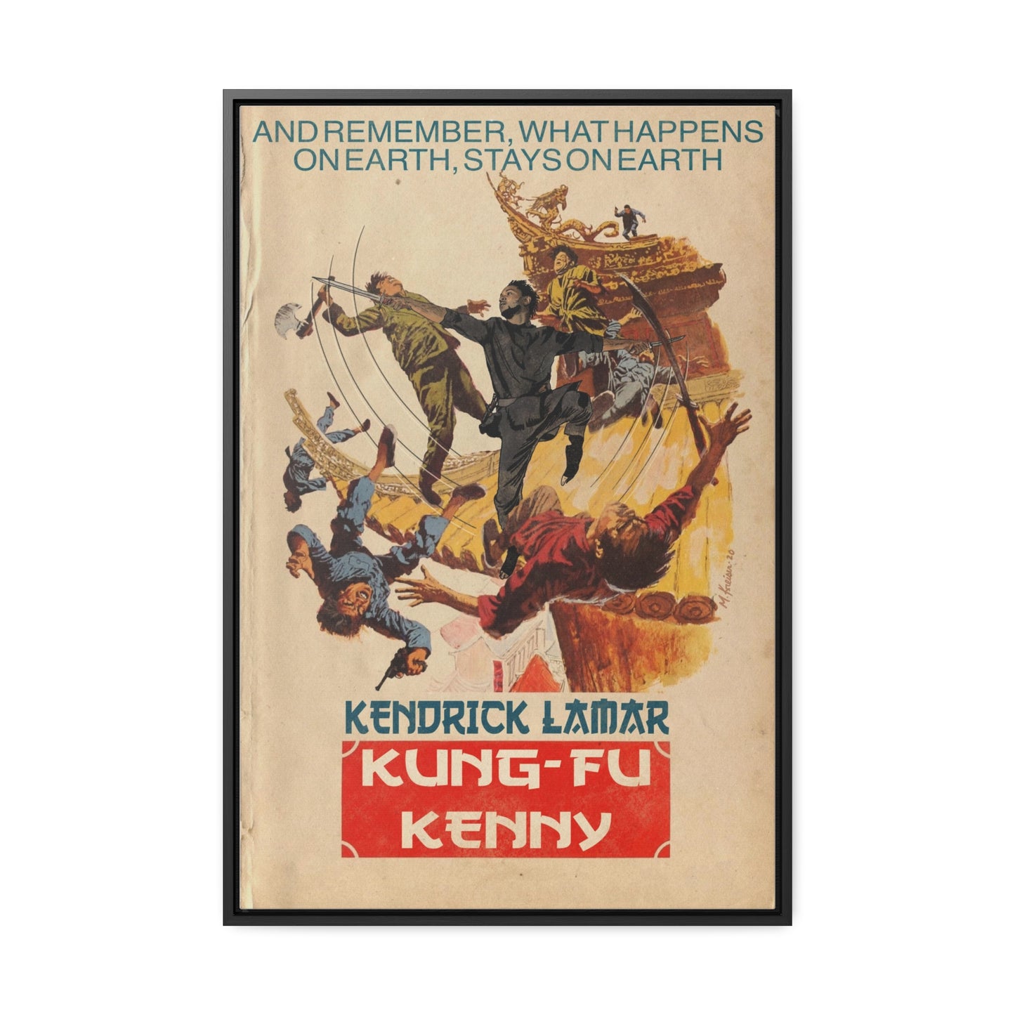 Kendrick Lamar - Kung Fu Kenny - Gallery Canvas Wraps, Vertical Frame