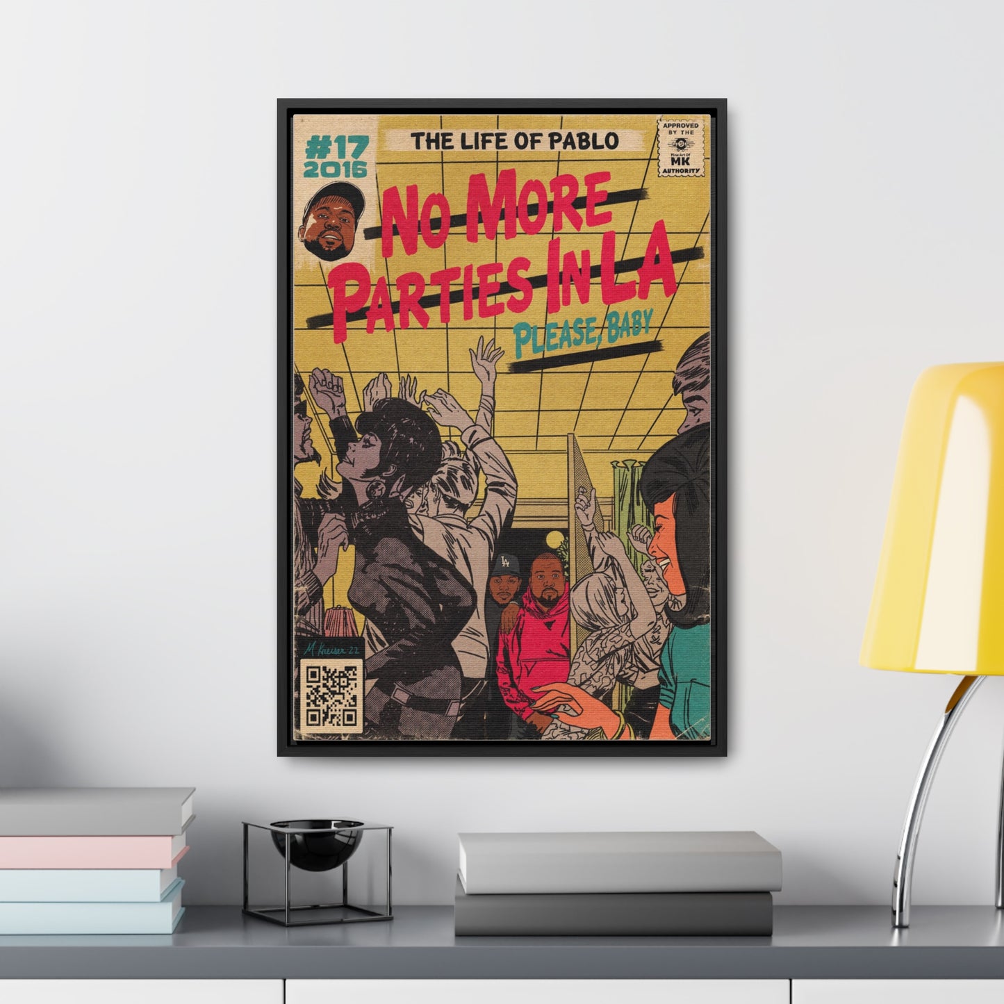 Kanye West & Kendrick Lamar - No More Parties in LA - Gallery Canvas Wraps, Vertical Frame