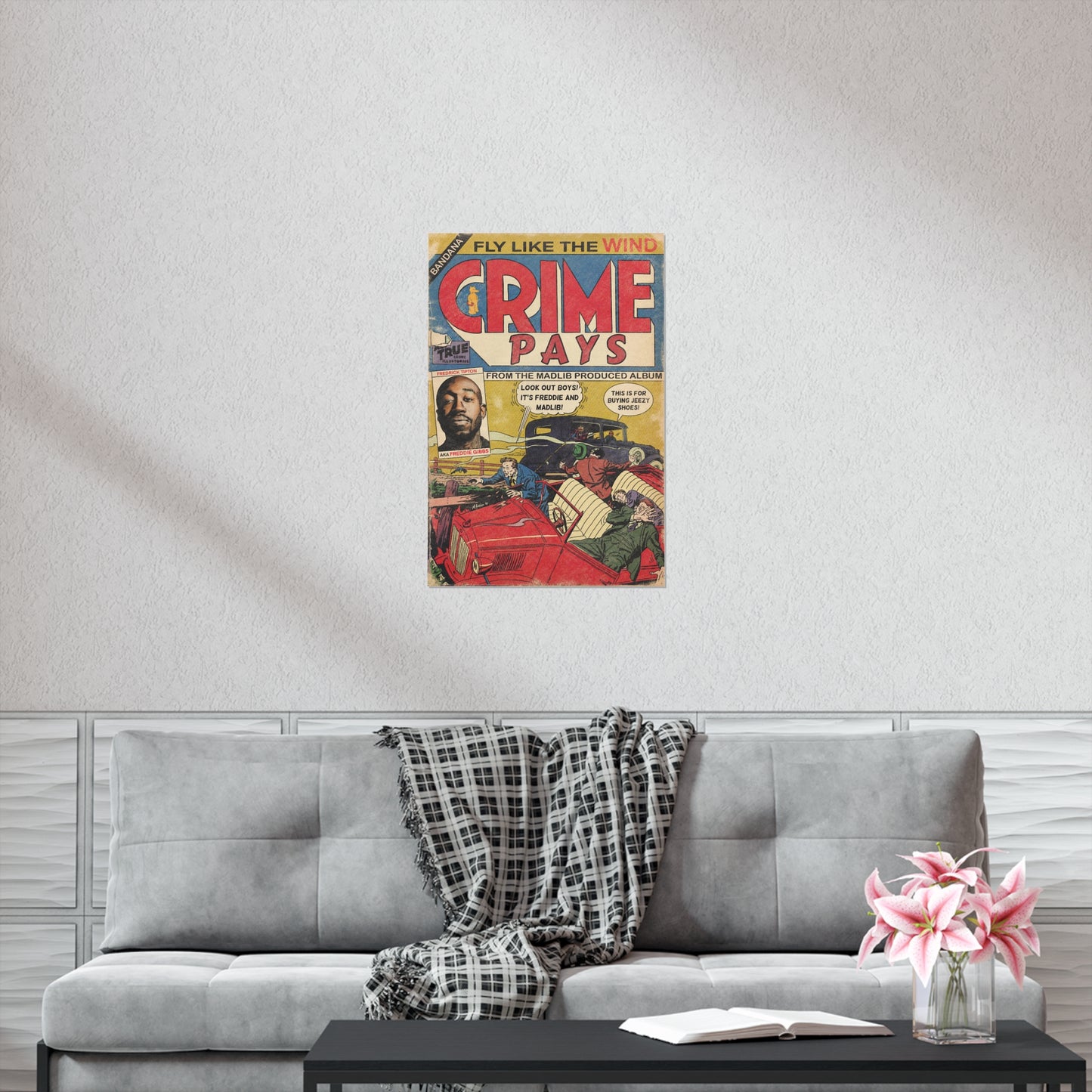 Freddie Gibbs - Crime Pays - Madlib - Vertical Matte Poster