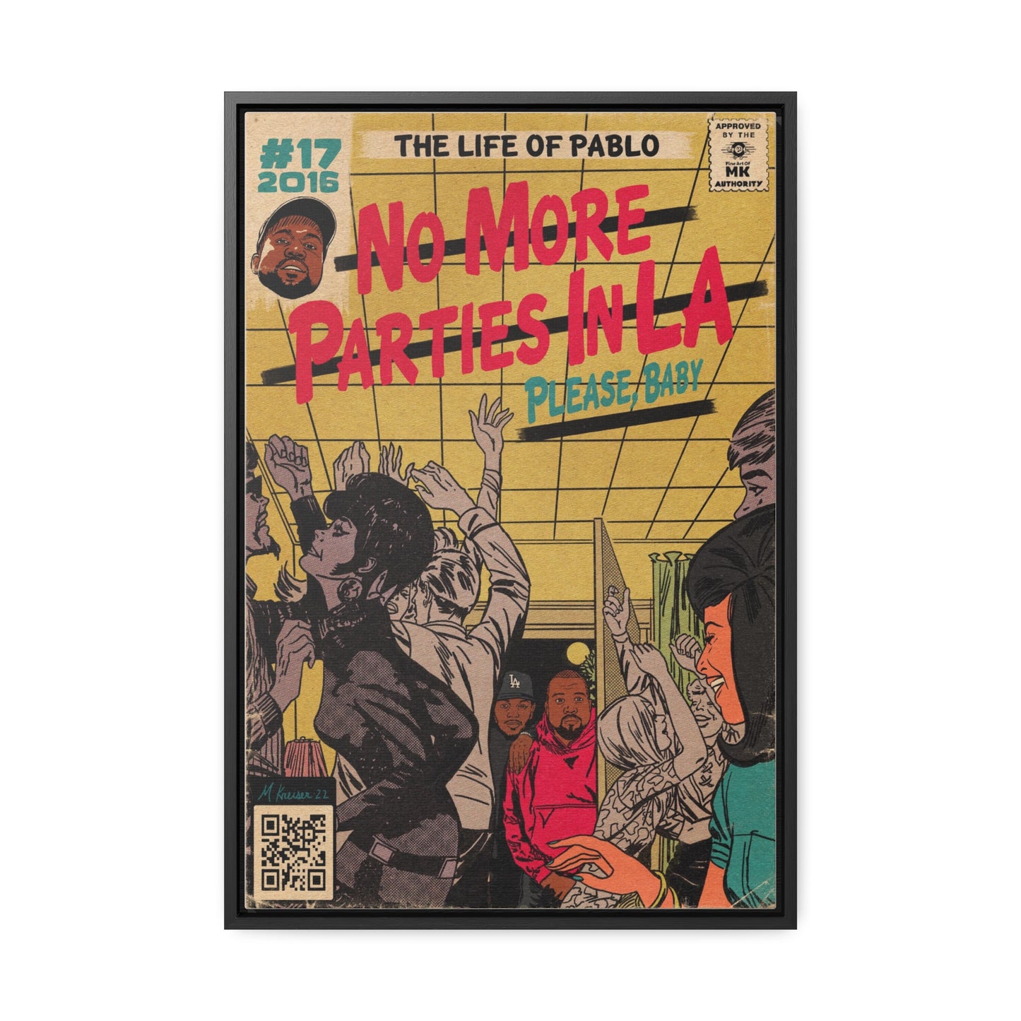 Kanye West & Kendrick Lamar - No More Parties in LA - Gallery Canvas Wraps, Vertical Frame