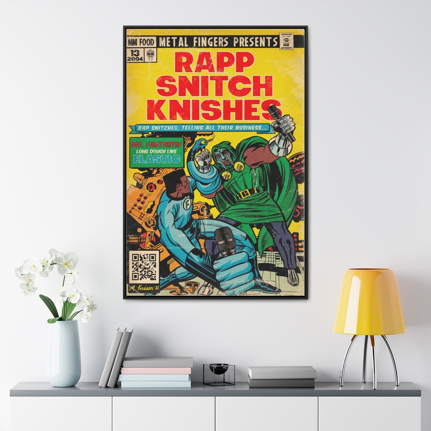 MF DOOM - Rapp Snitch Knishes - Gallery Canvas Wraps, Vertical Frame