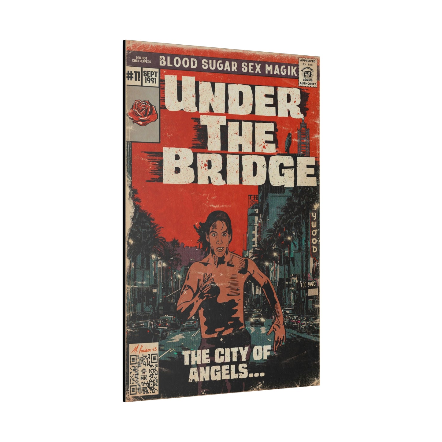 Red Hot Chili Peppers- Under The Bridge - Matte Canvas, Stretched, 0.75"
