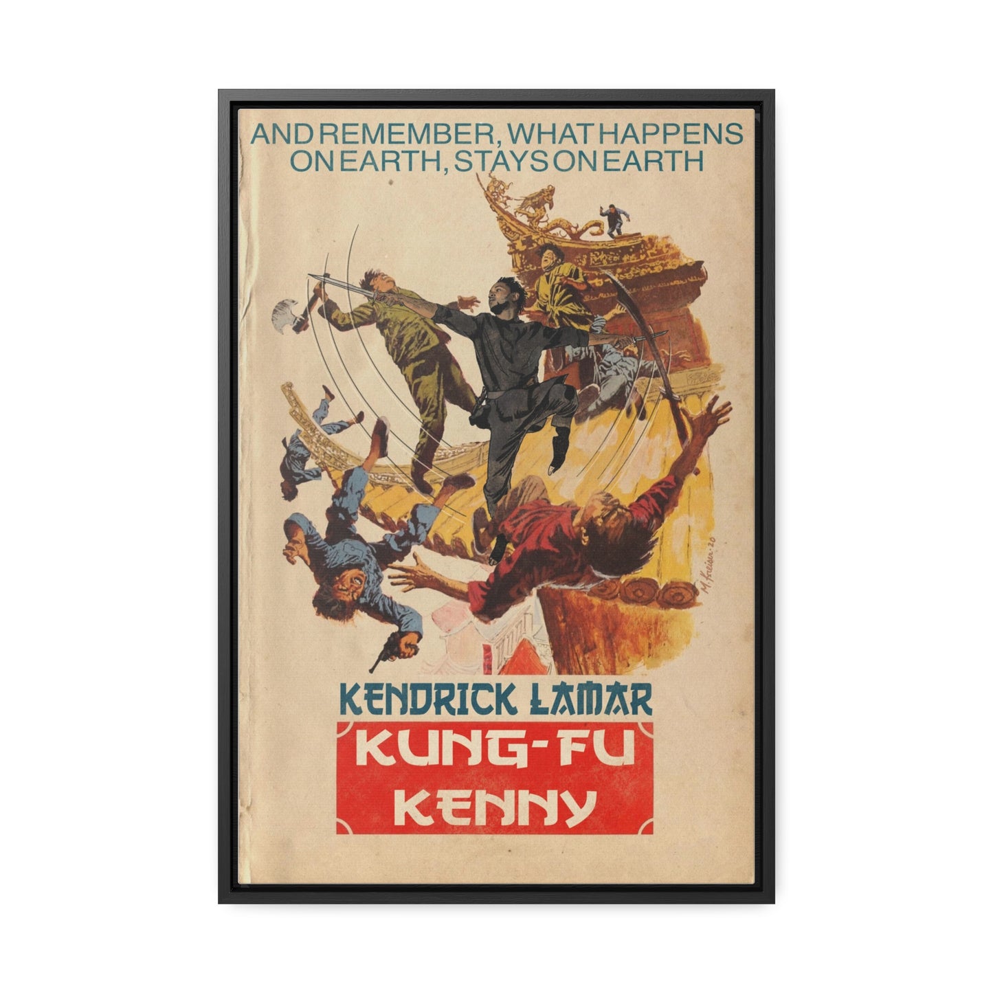 Kendrick Lamar - Kung Fu Kenny - Gallery Canvas Wraps, Vertical Frame