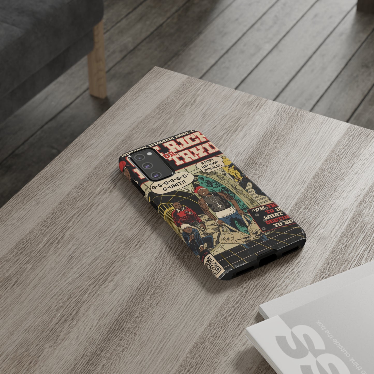 Get Rich Or Die Tryin - Comic Art Tough Phone Cases