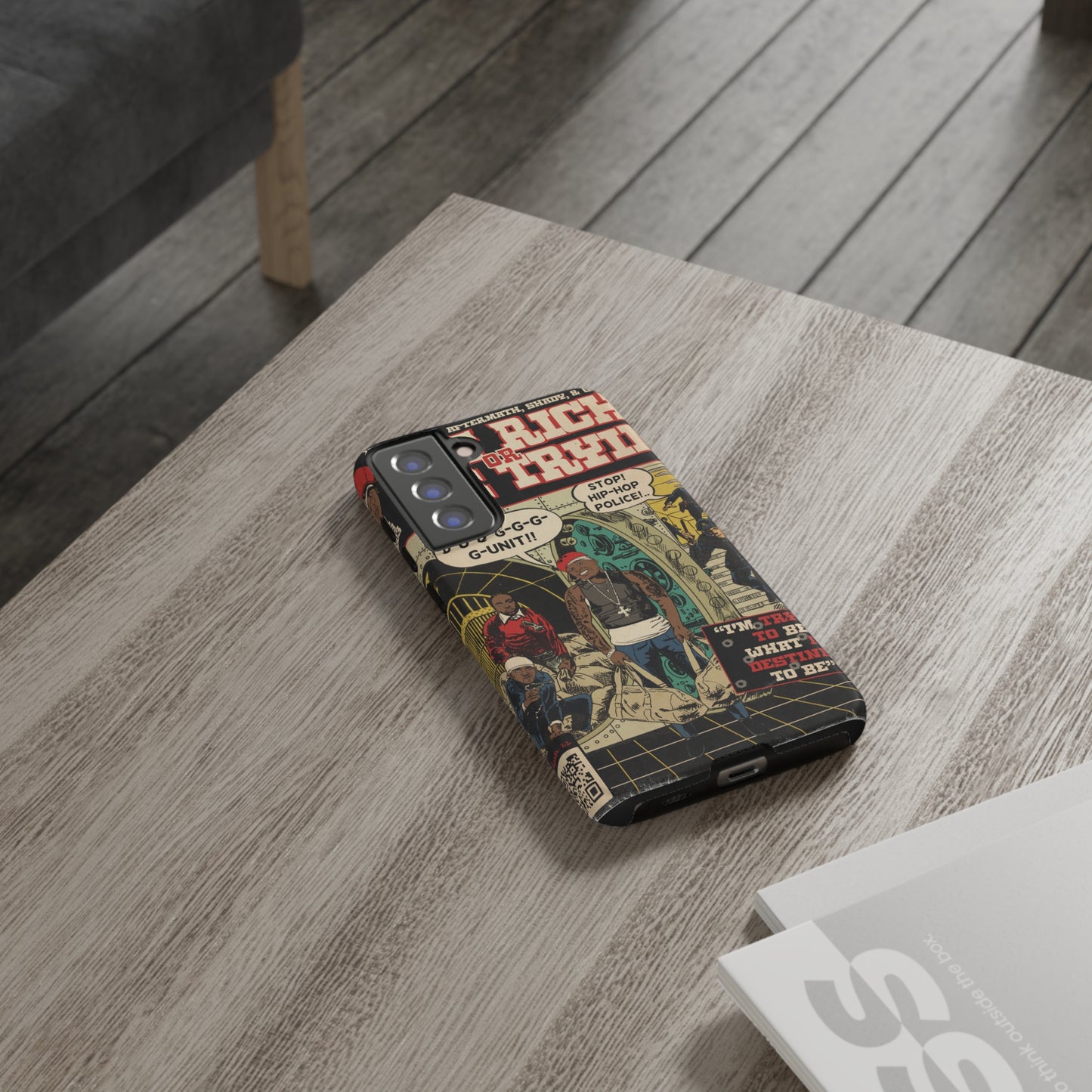 Get Rich Or Die Tryin - Comic Art Tough Phone Cases