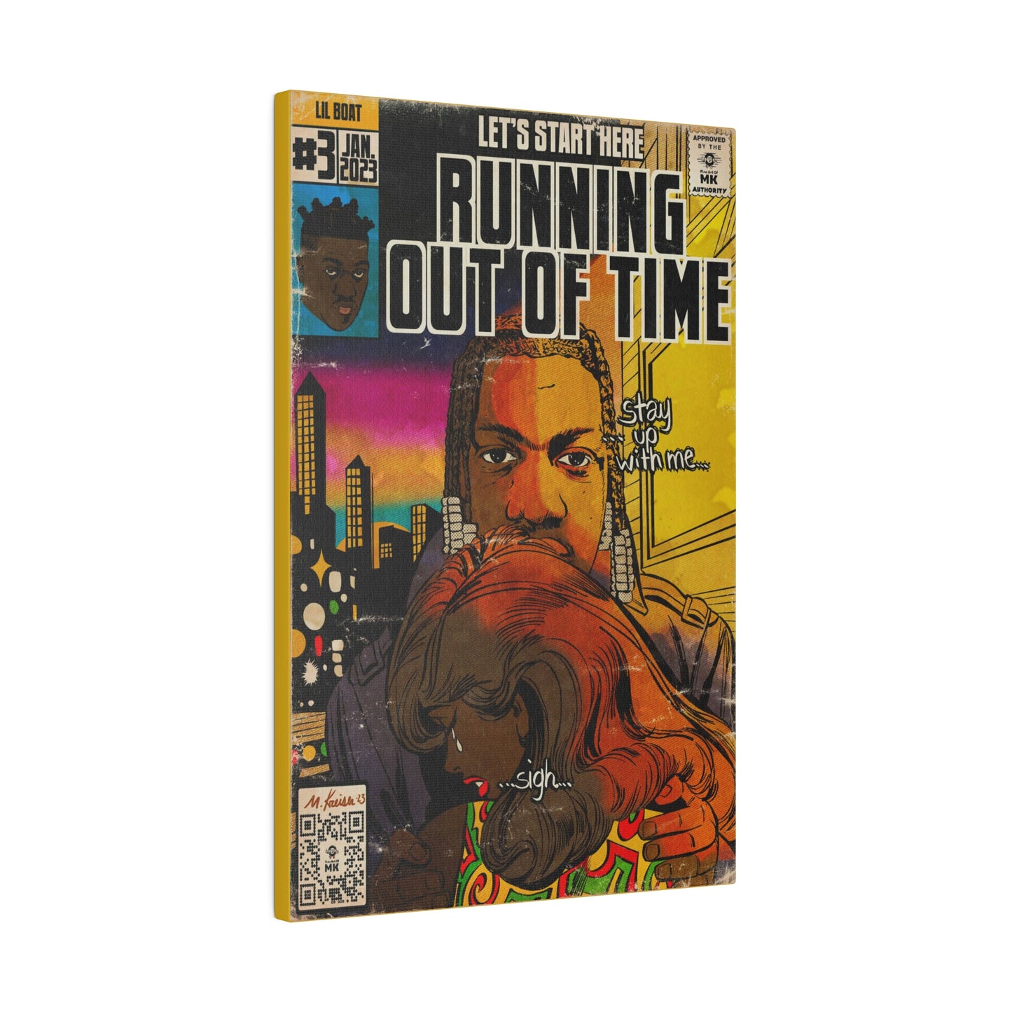 Lil Yachty - Running Out Of Time - Matte Canvas, Stretched, 0.75"