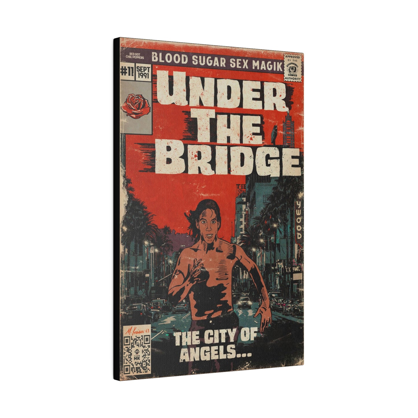Red Hot Chili Peppers- Under The Bridge - Matte Canvas, Stretched, 0.75"