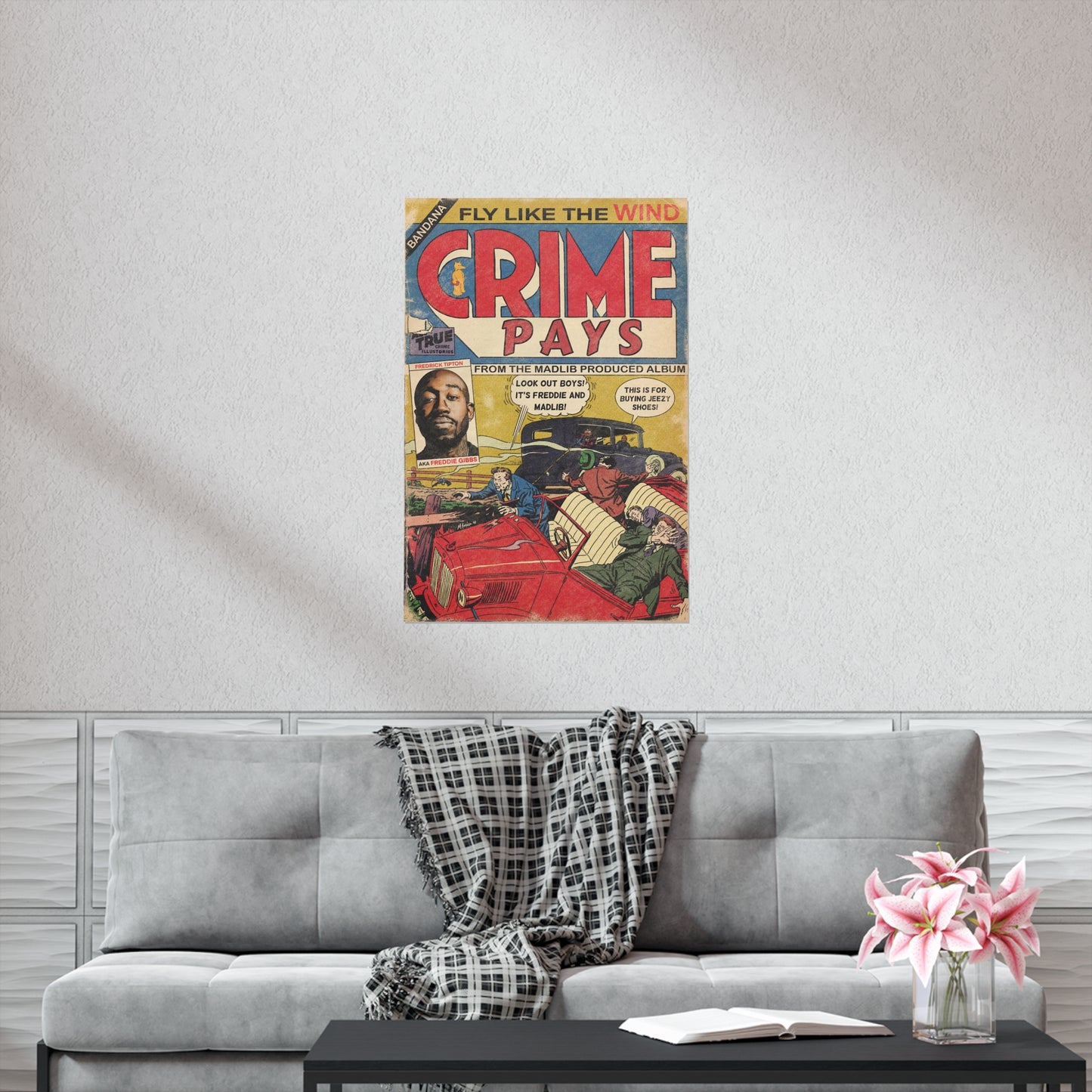 Freddie Gibbs - Crime Pays - Madlib - Vertical Matte Poster