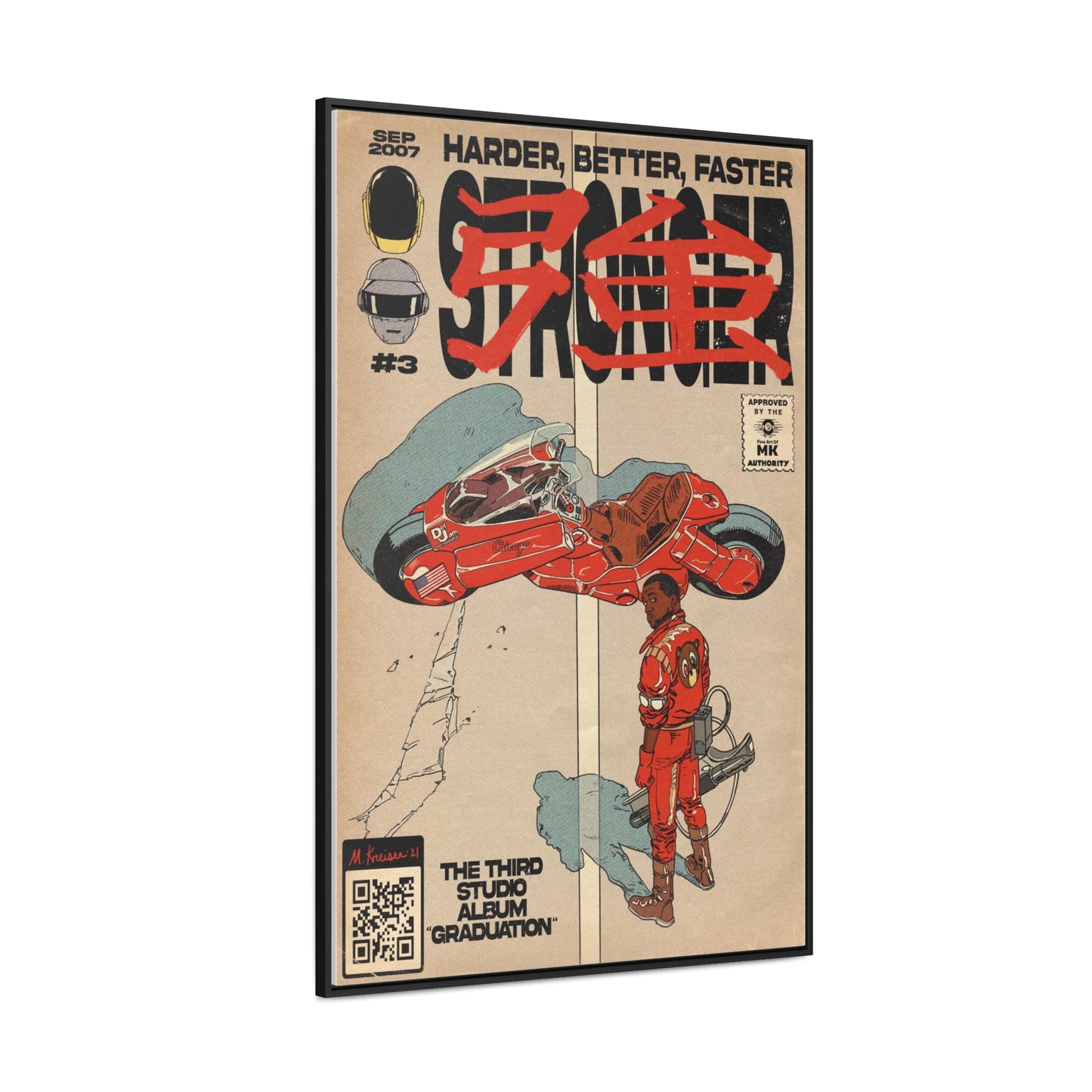 Kanye West - Stronger - Gallery Canvas Wraps, Vertical Frame