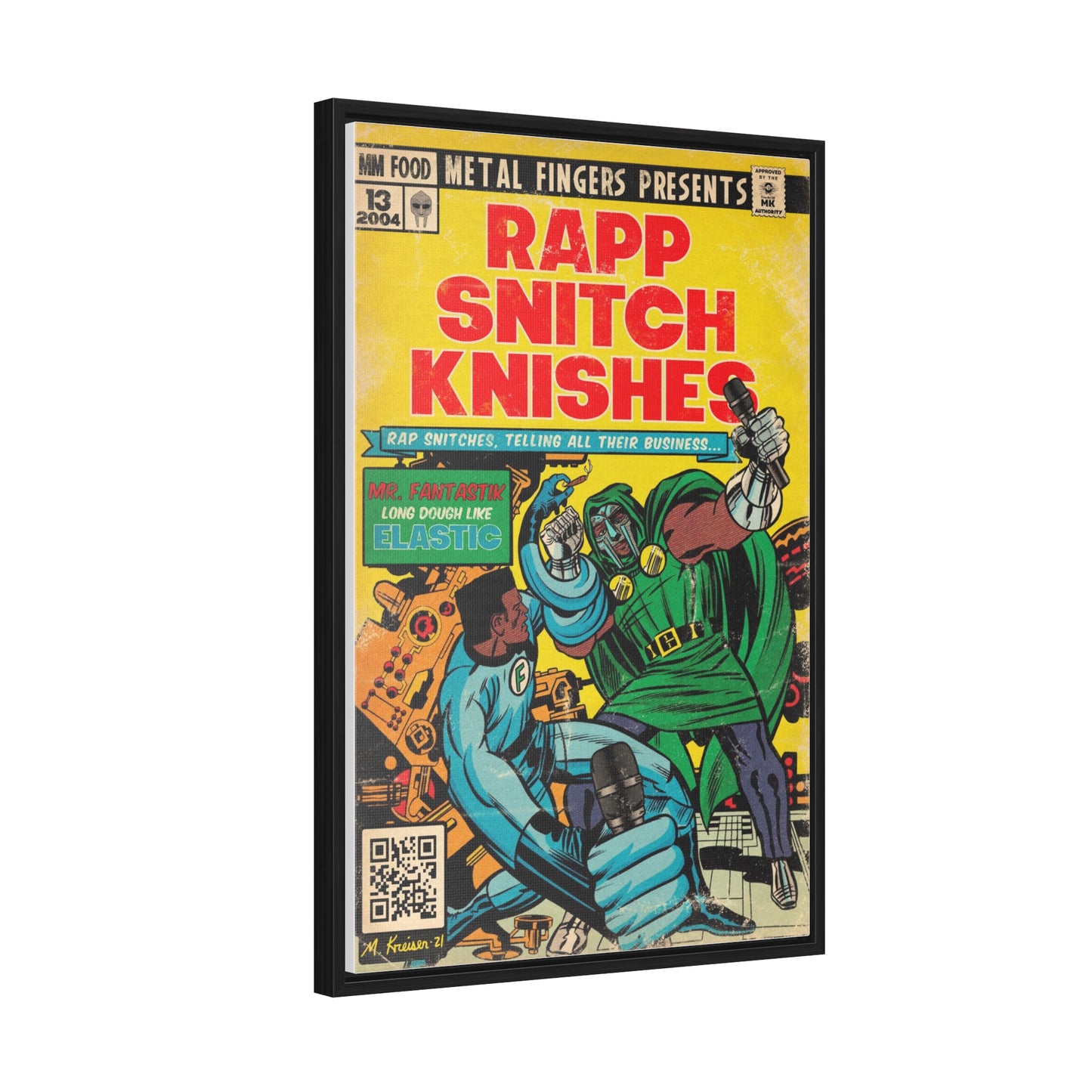 MF DOOM - Rapp Snitch Knishes - Gallery Canvas Wraps, Vertical Frame