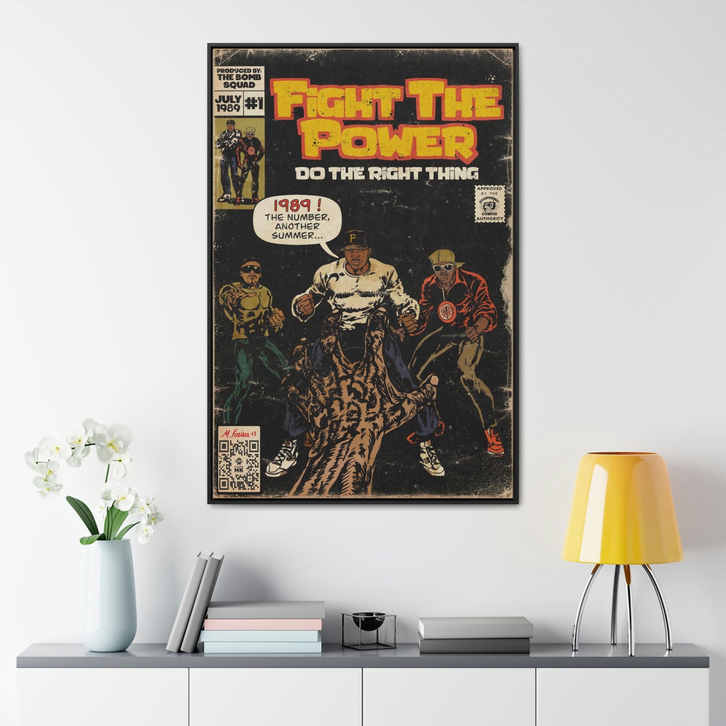 Public Enemy - Fight The Power - Gallery Canvas Wraps, Vertical Frame