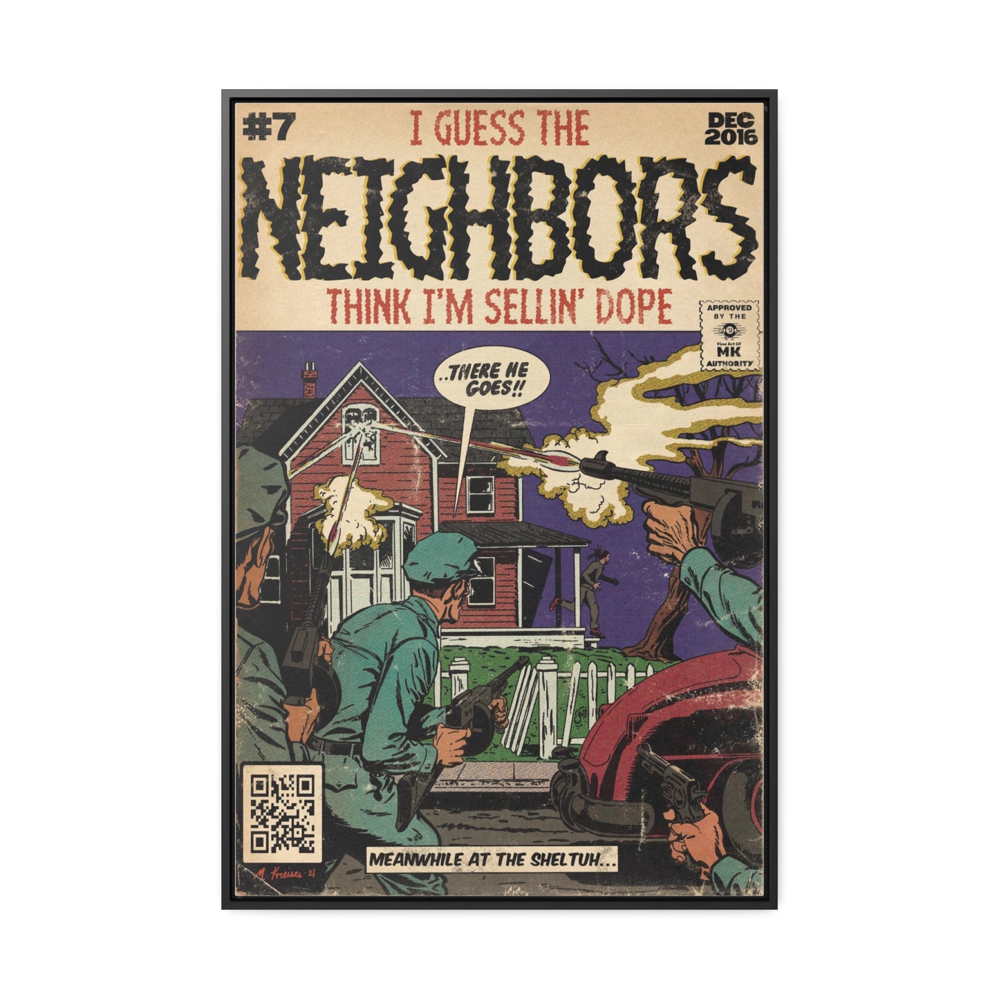 J.Cole - Neighbors - Gallery Canvas Wraps, Vertical Frame