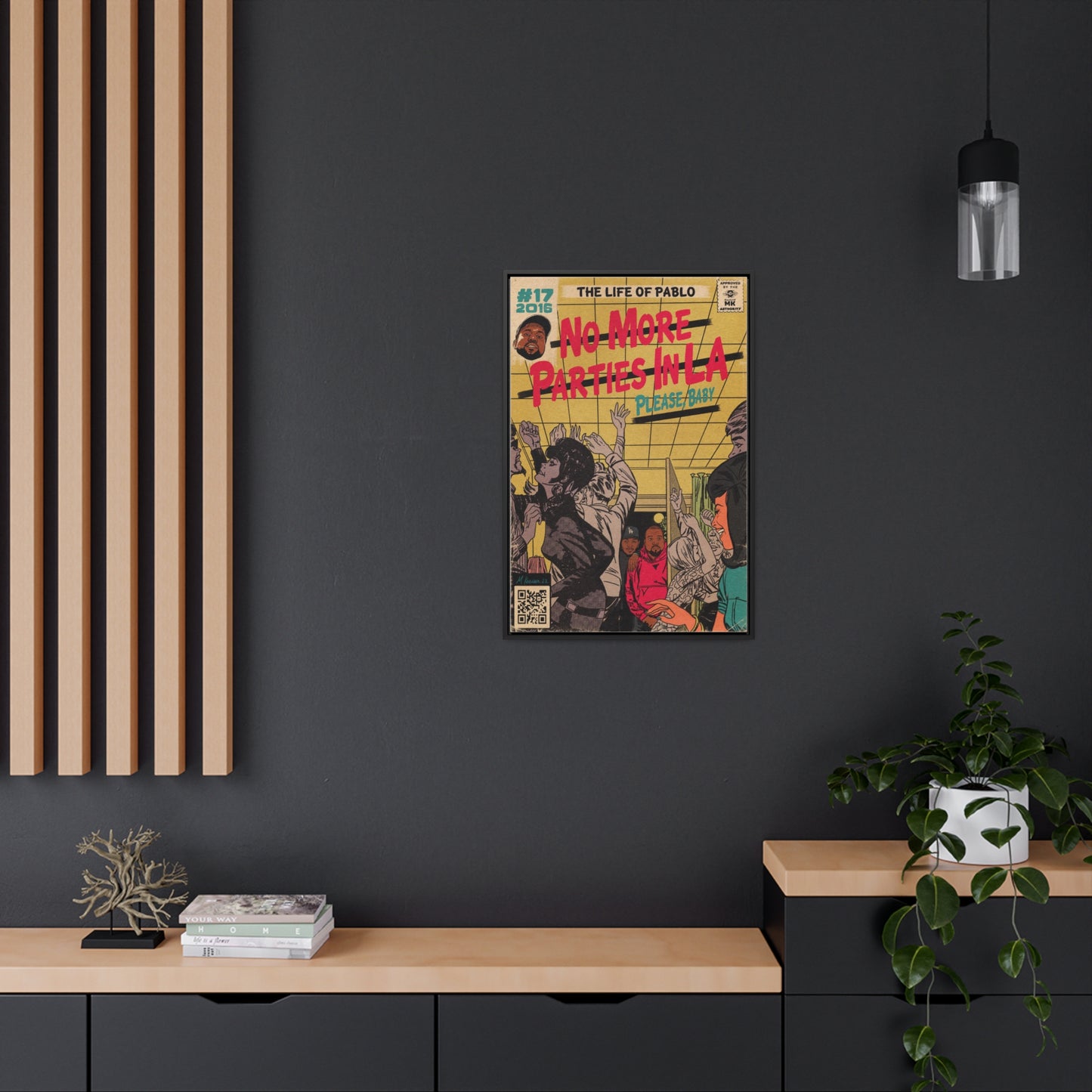 Kanye West & Kendrick Lamar - No More Parties in LA - Gallery Canvas Wraps, Vertical Frame